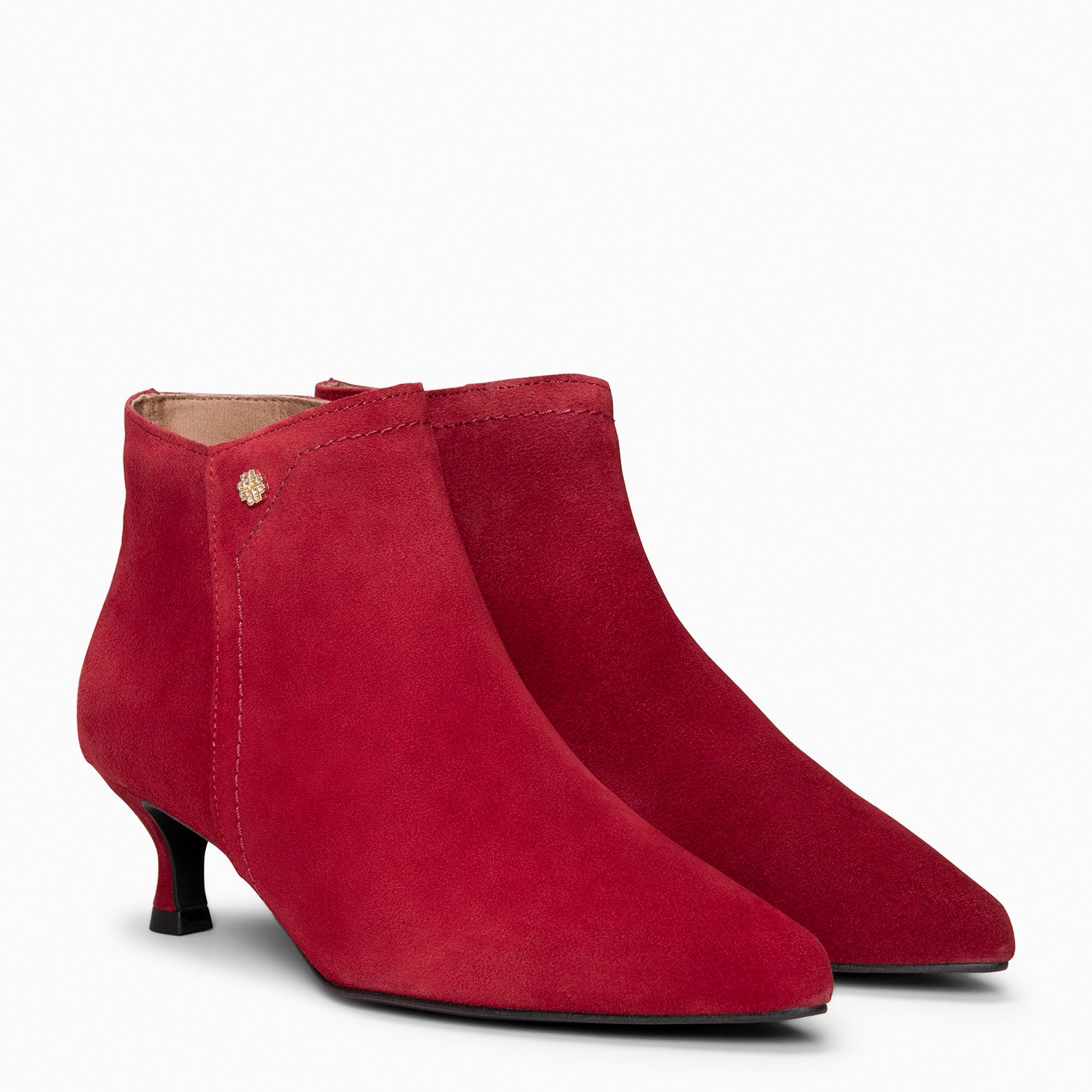 LORD – RED Low heel booties 