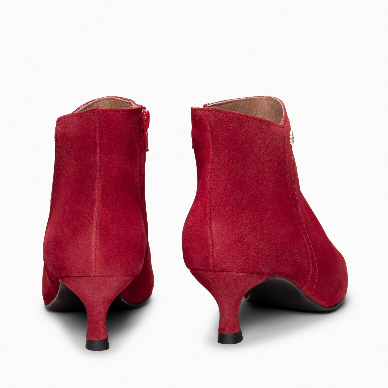LORD – RED Low heel booties 