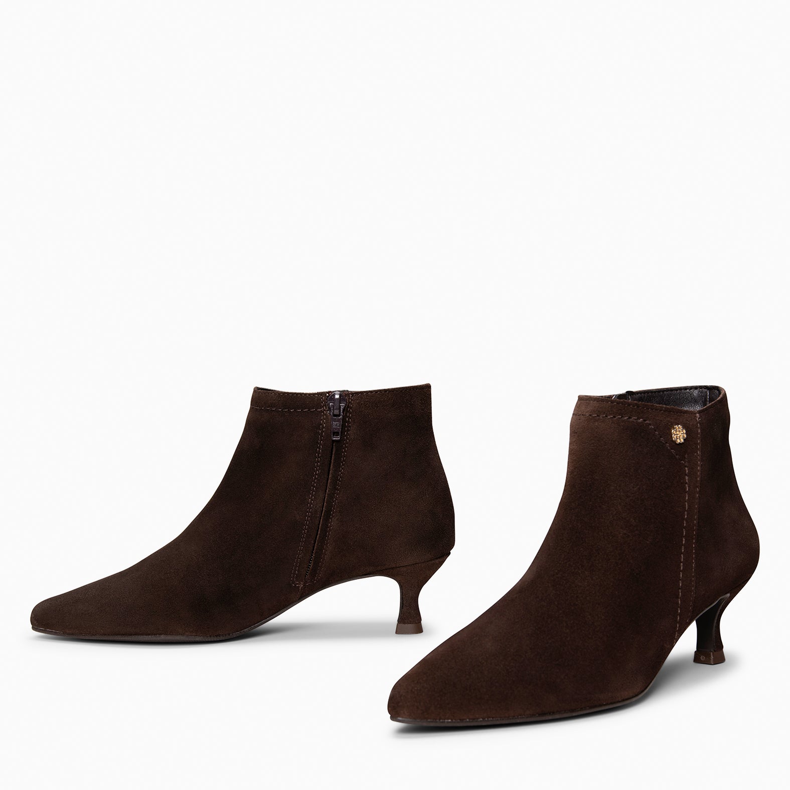 LORD – Botines tacón bajo MARRON