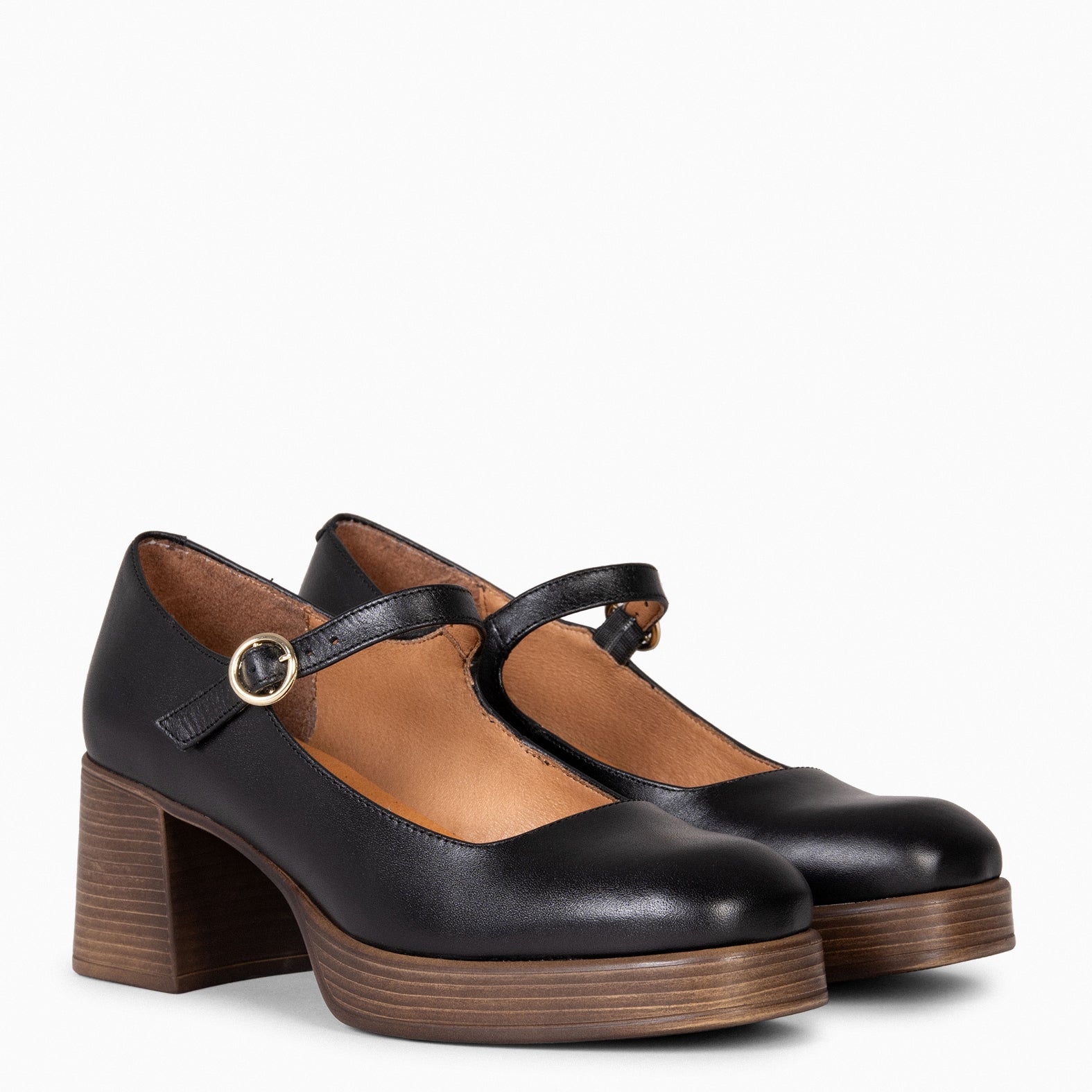 YEPES – BLACK High Heel Mary-Janes