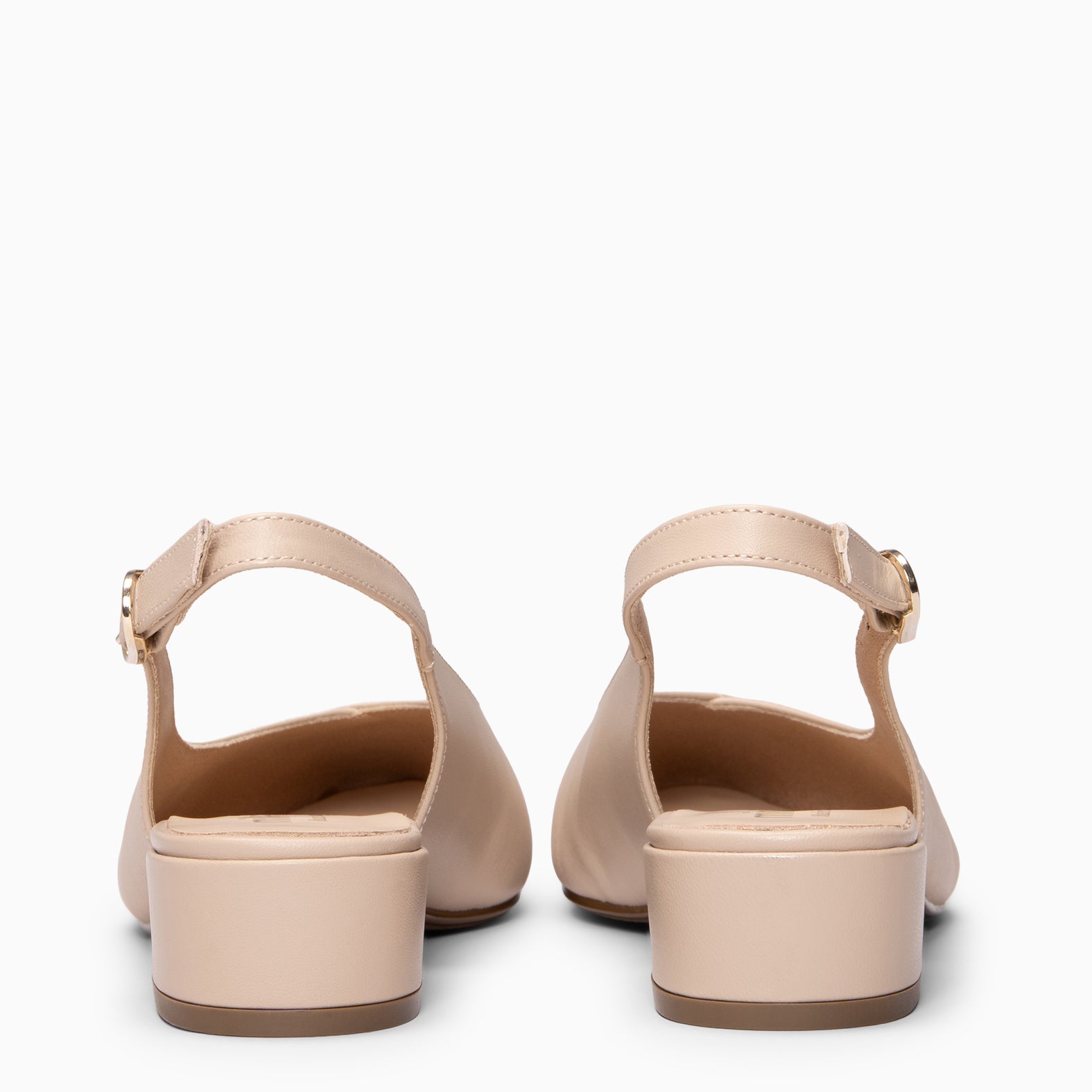MARTINA - Zapatos Destalonados con puntera cruzada BEIGE