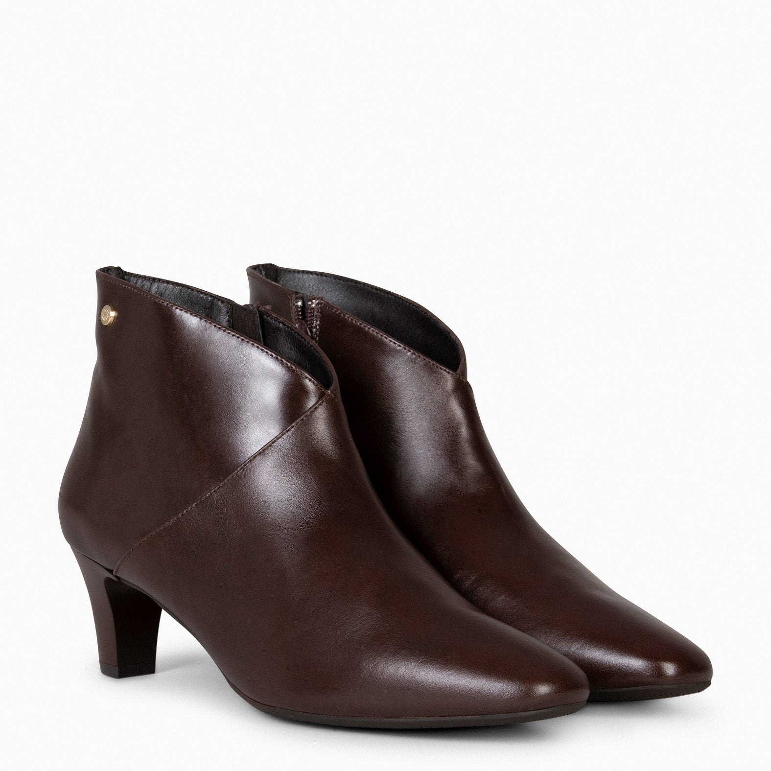 LADY – BROWN Nappa Leather Booties