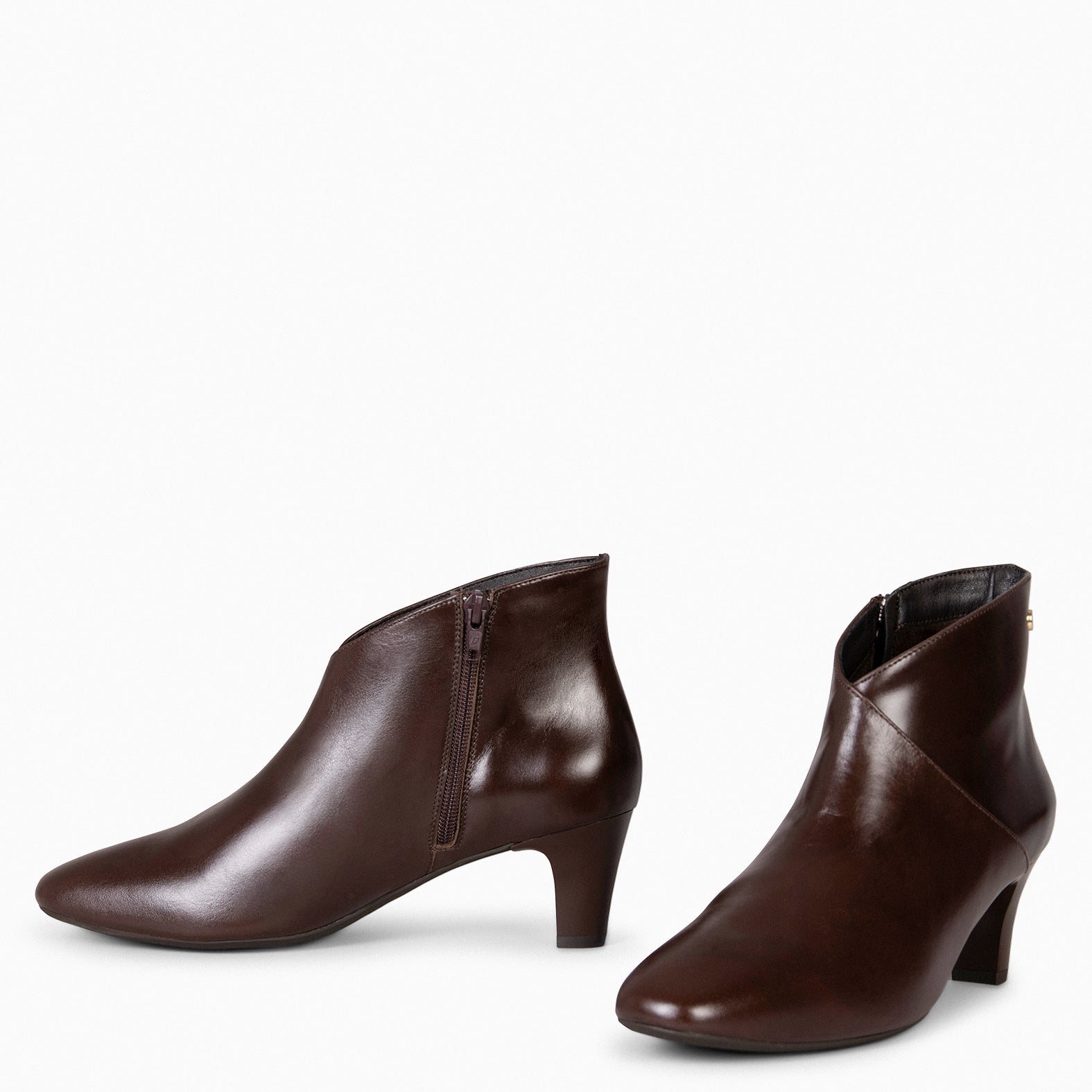 LADY – BROWN Nappa Leather Booties