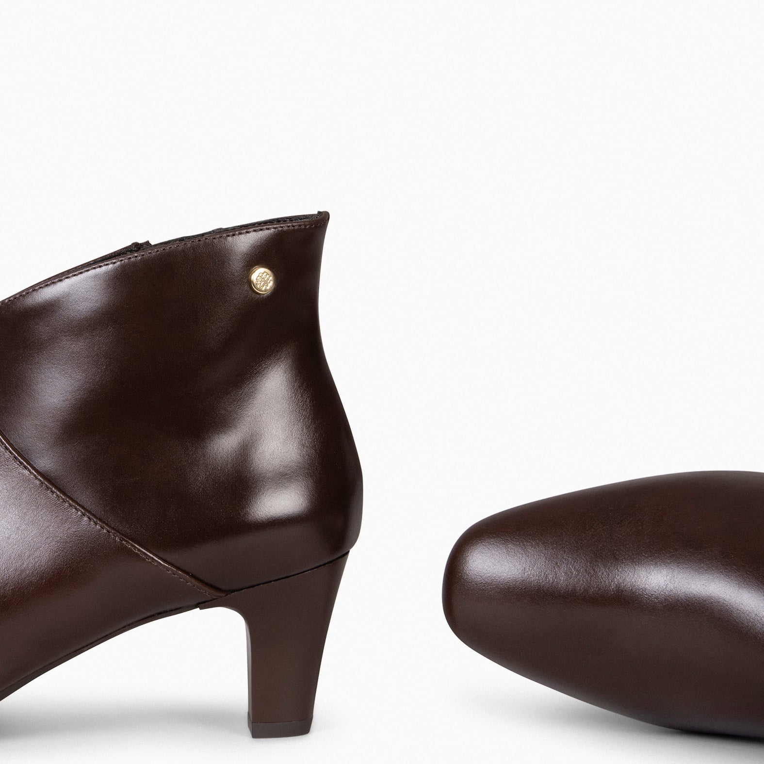 LADY – BROWN Nappa Leather Booties