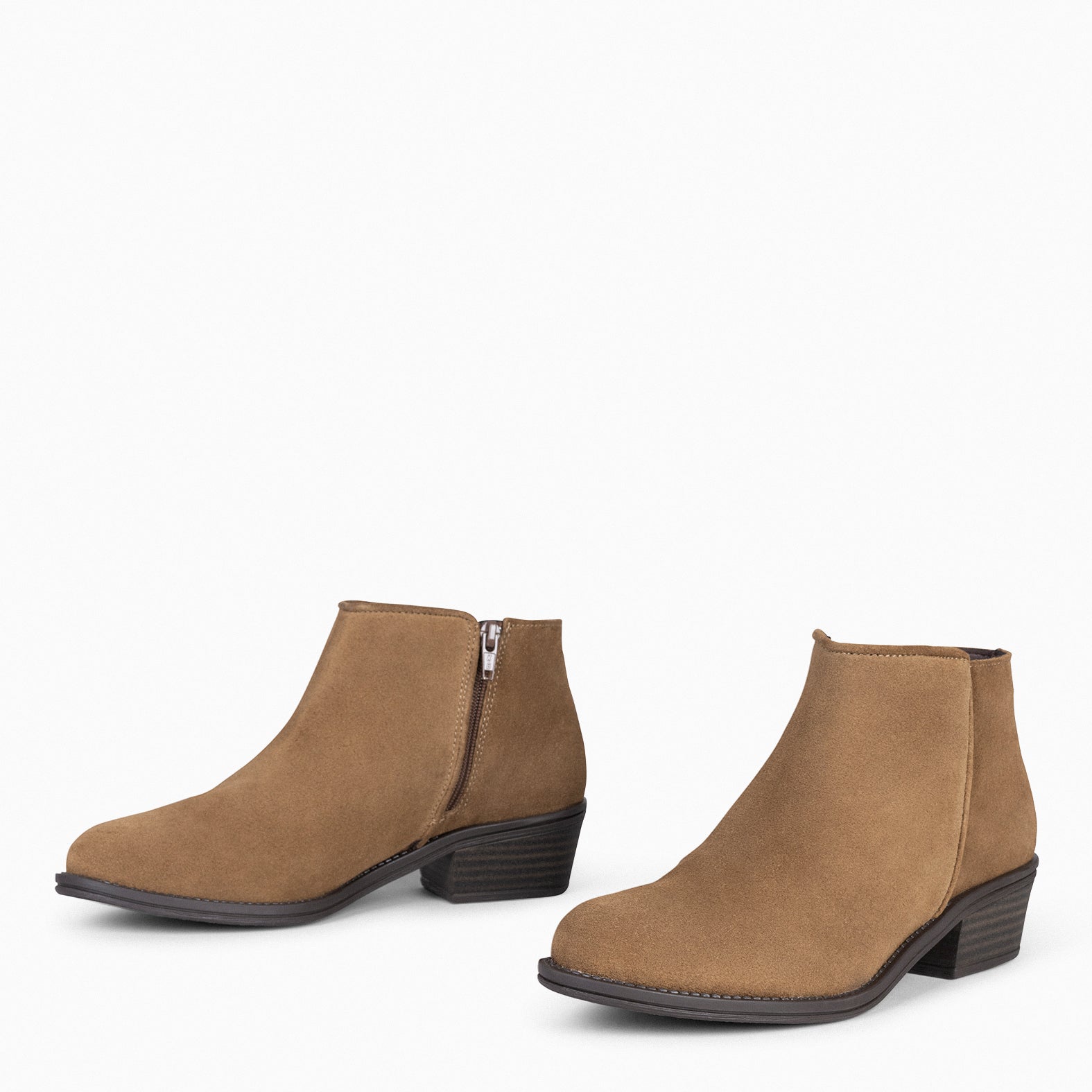 Botas piel camel online mujer