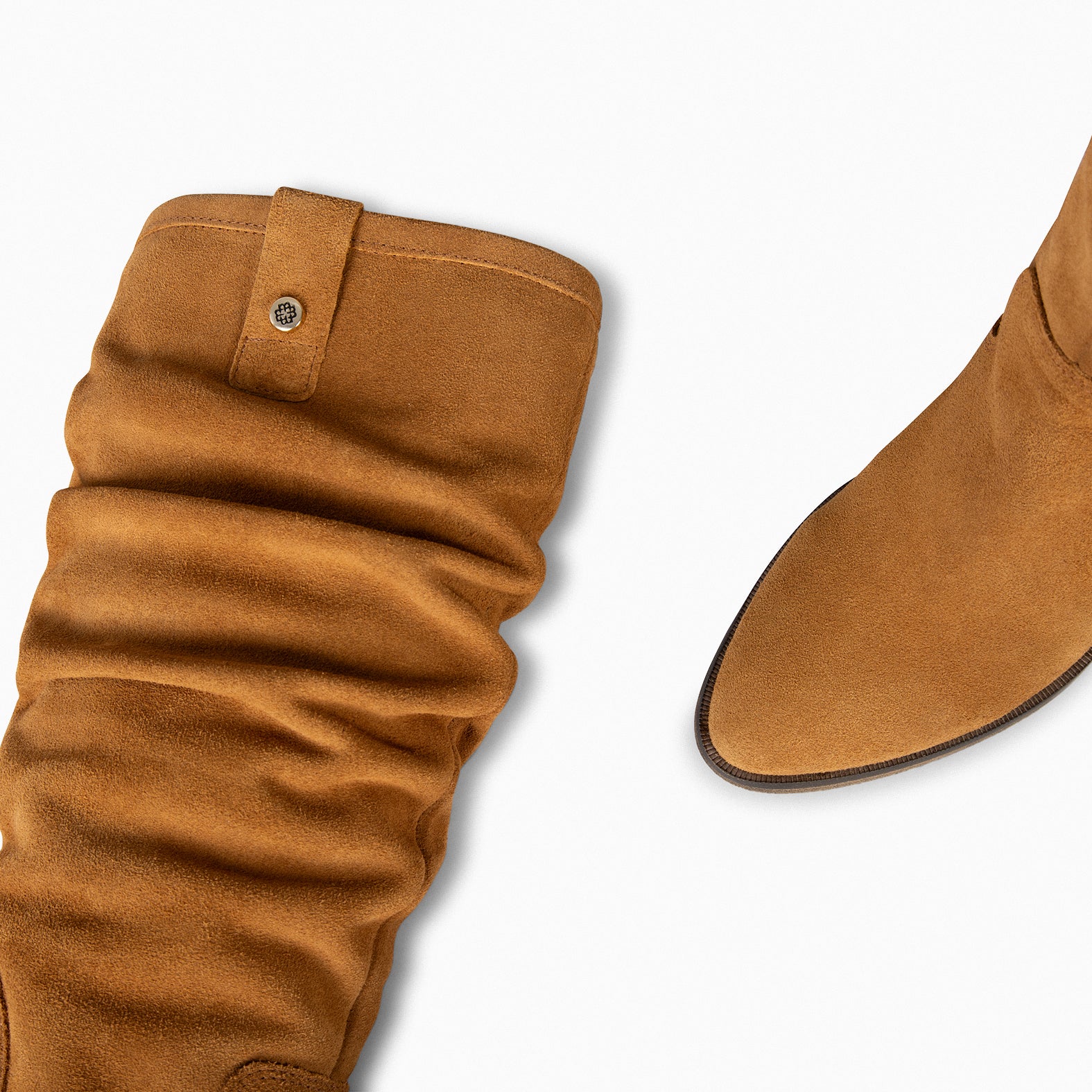 Bottes plissées camel online