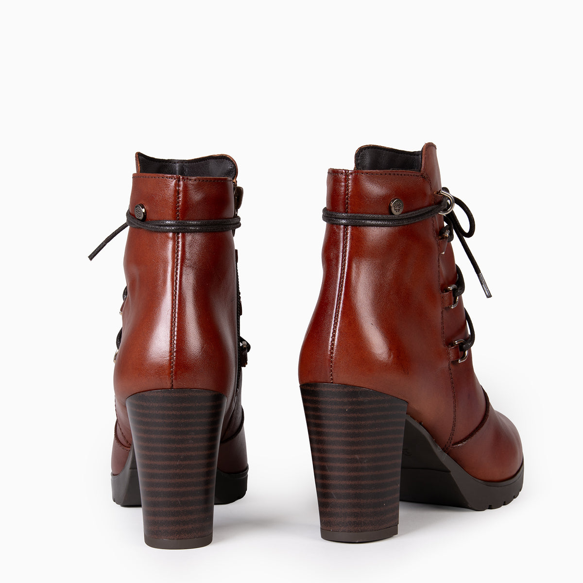 JANE - Botines de tacón alto de piel CUERO
