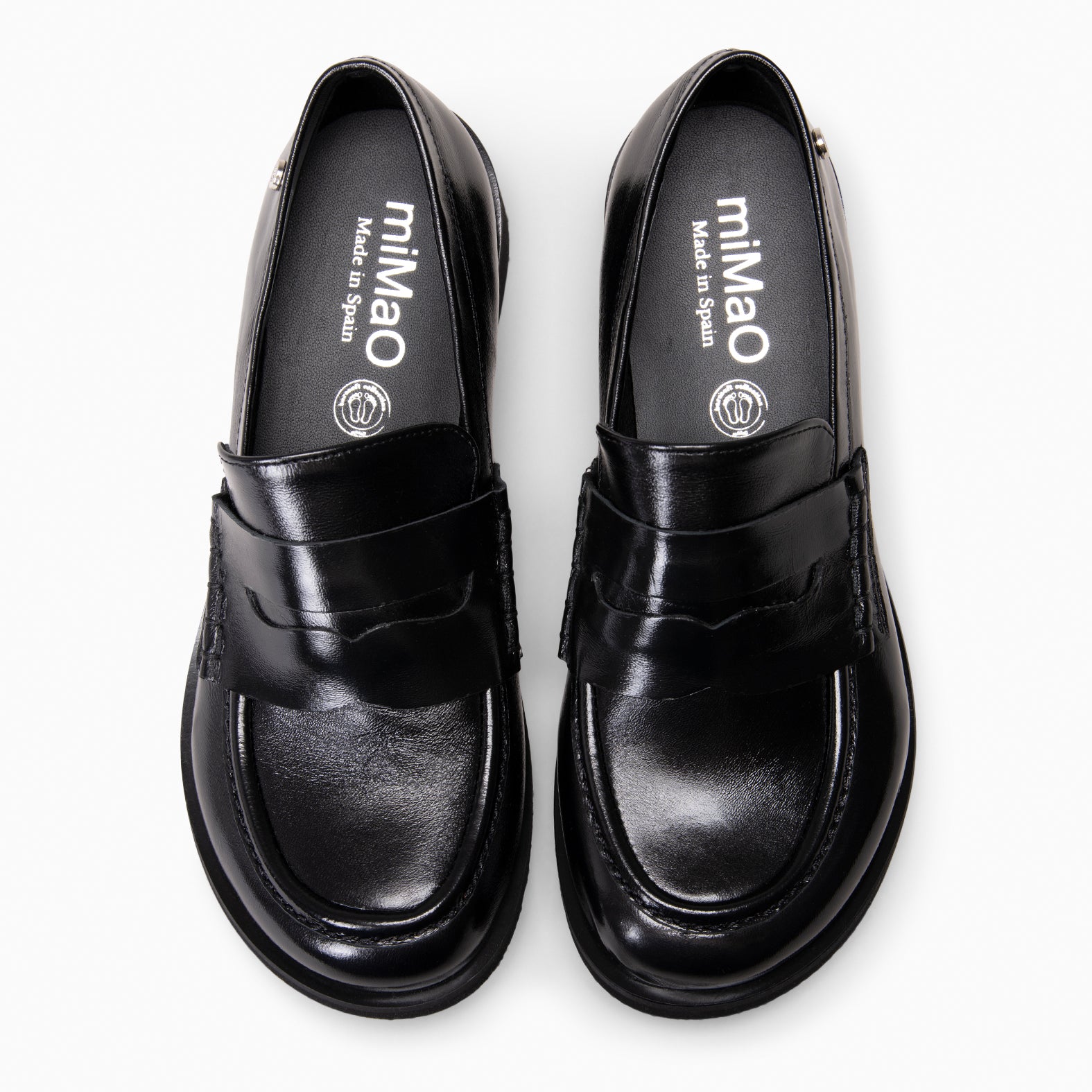 HARVARD - Mocasines planos de piel NEGRO