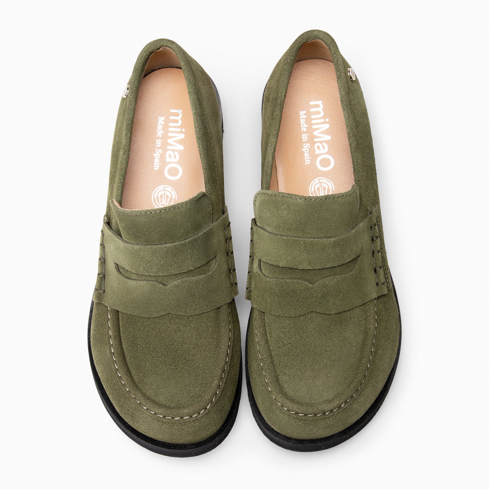 HARVARD - Mocasines planos de piel KAQUI