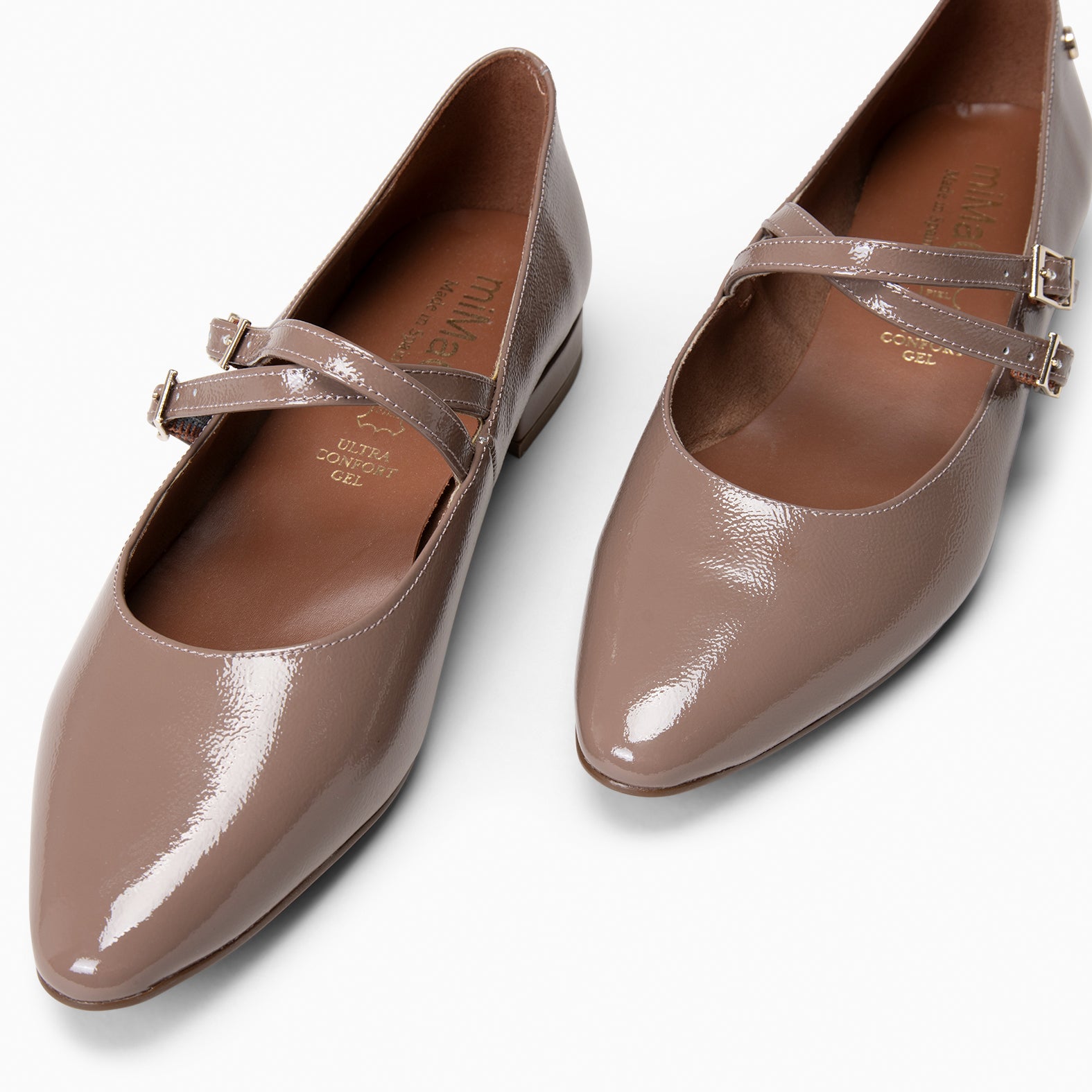 Alana - Merceditas con tacón bajo TAUPE