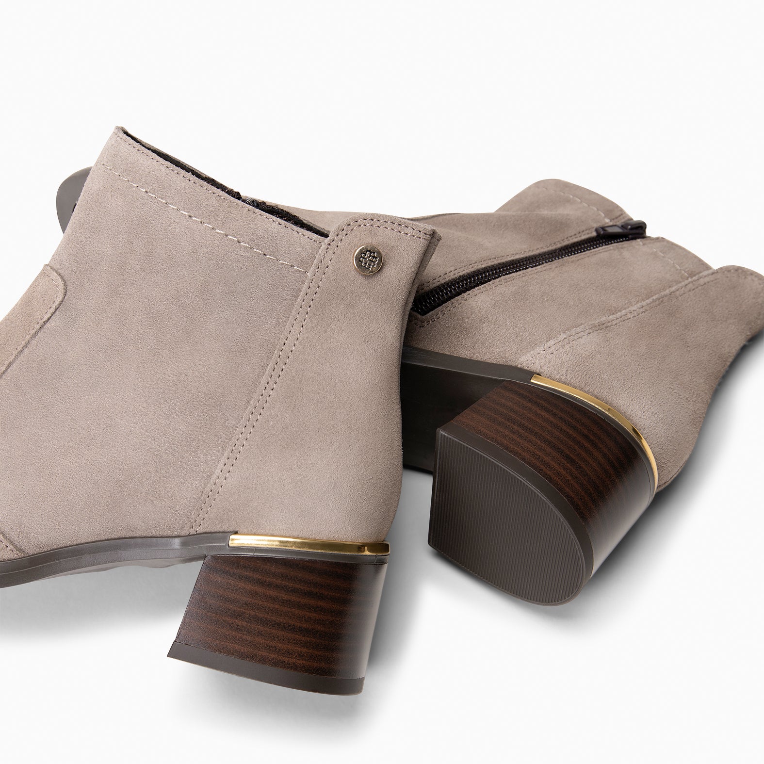 NIXIE - TAUPE women's low heel booties