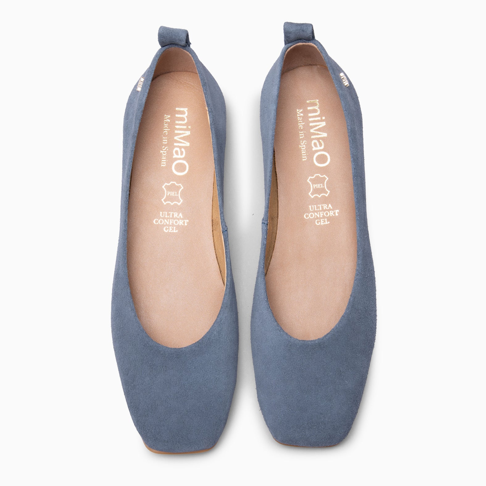 CLAUDIA - Bailarinas de ante con tacón bajo JEANS