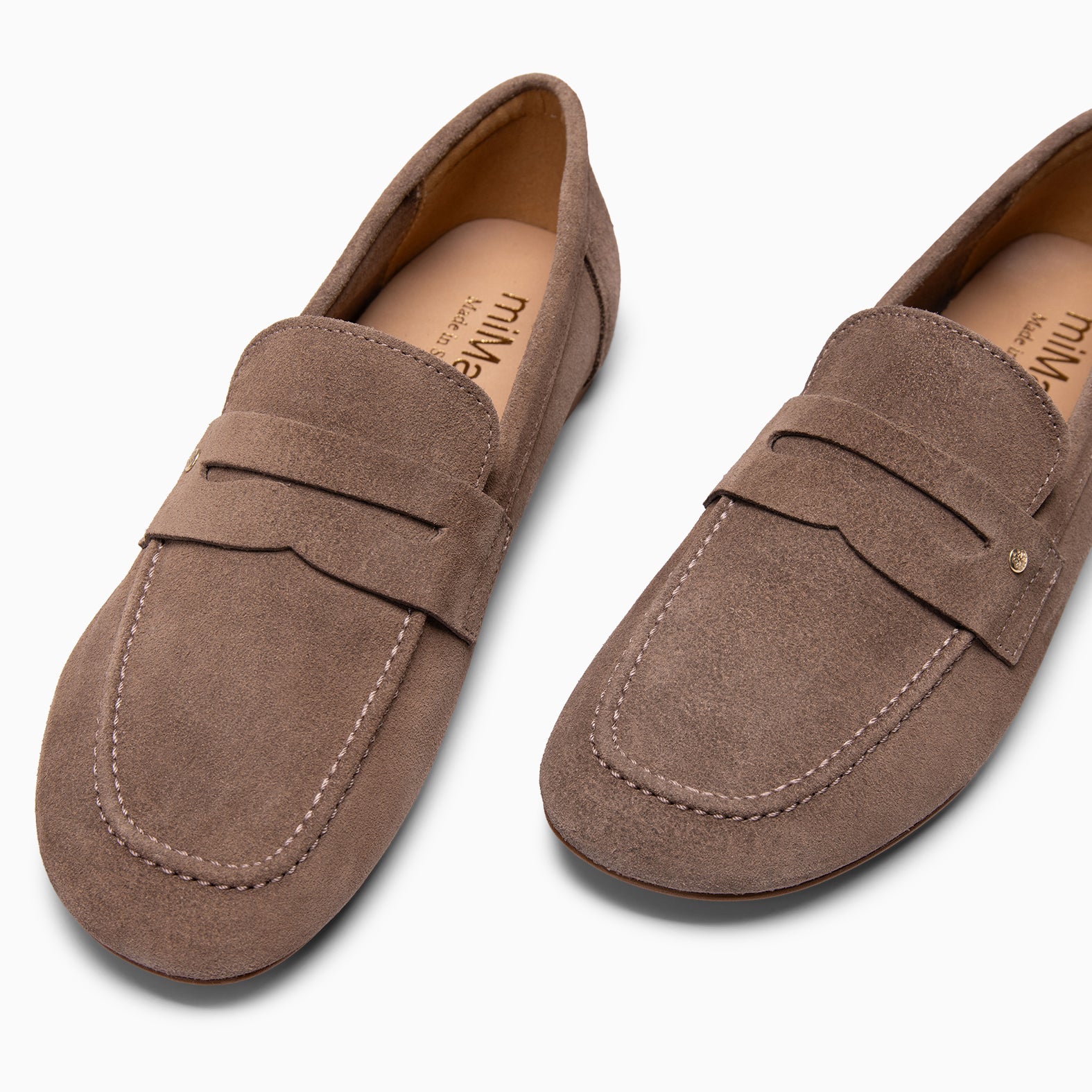 TIERRA – Mocassins Baresoft em ante TAUPE
