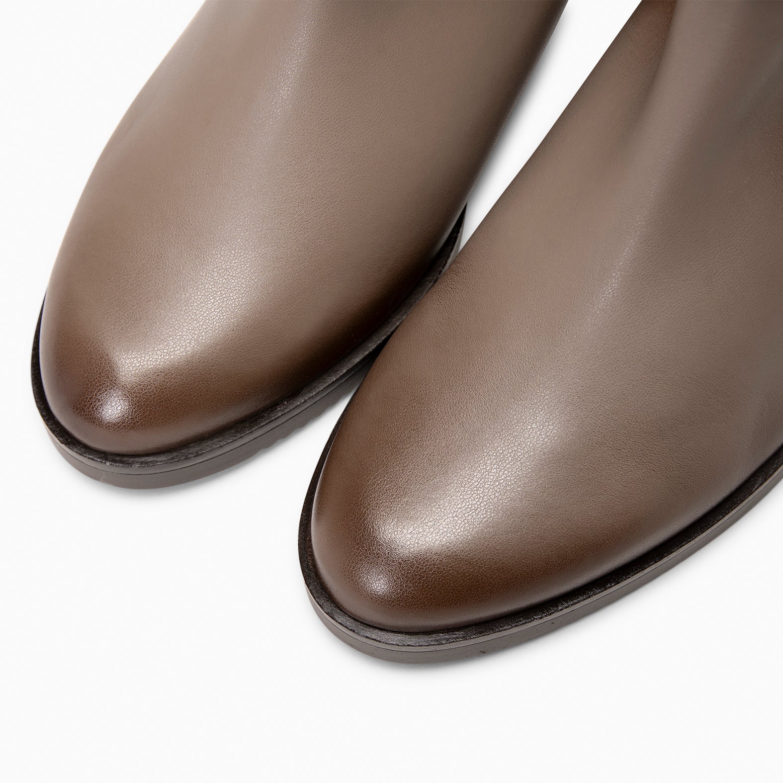 LEMY - Botines TAUPE de piel de napa