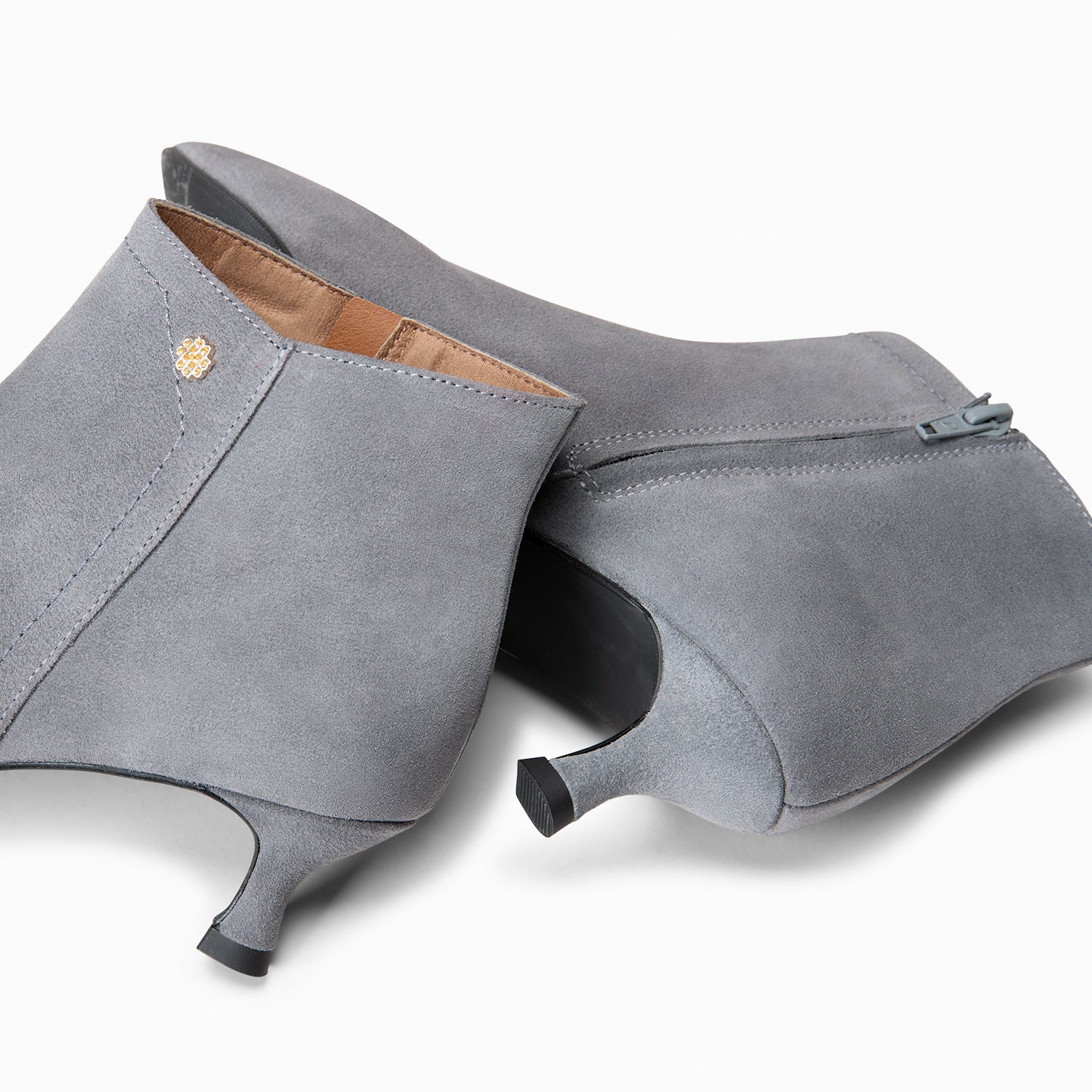 LORD – GREY Low heel booties 