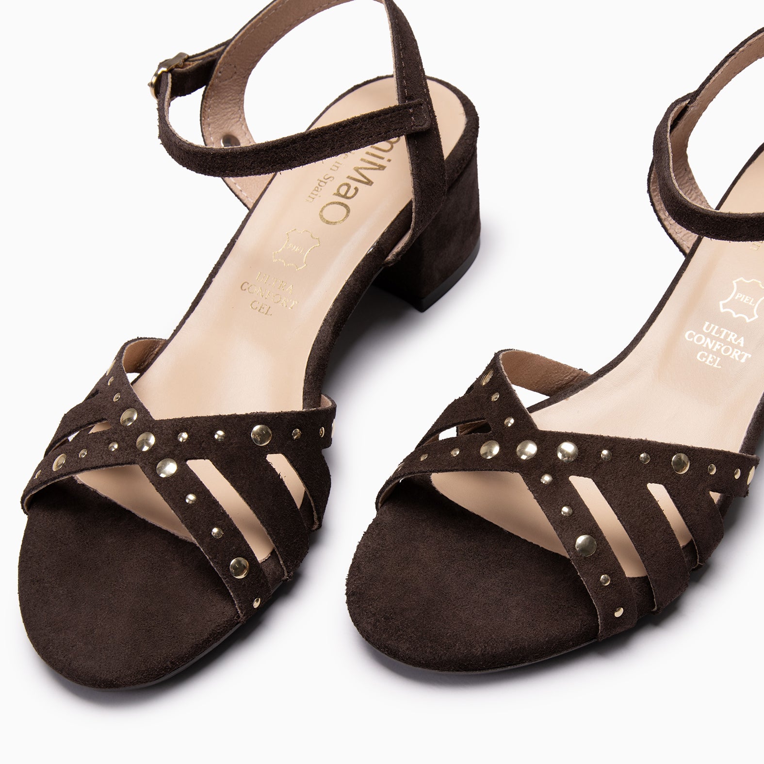 DAISY - Sandalias de tacón medio MARRON