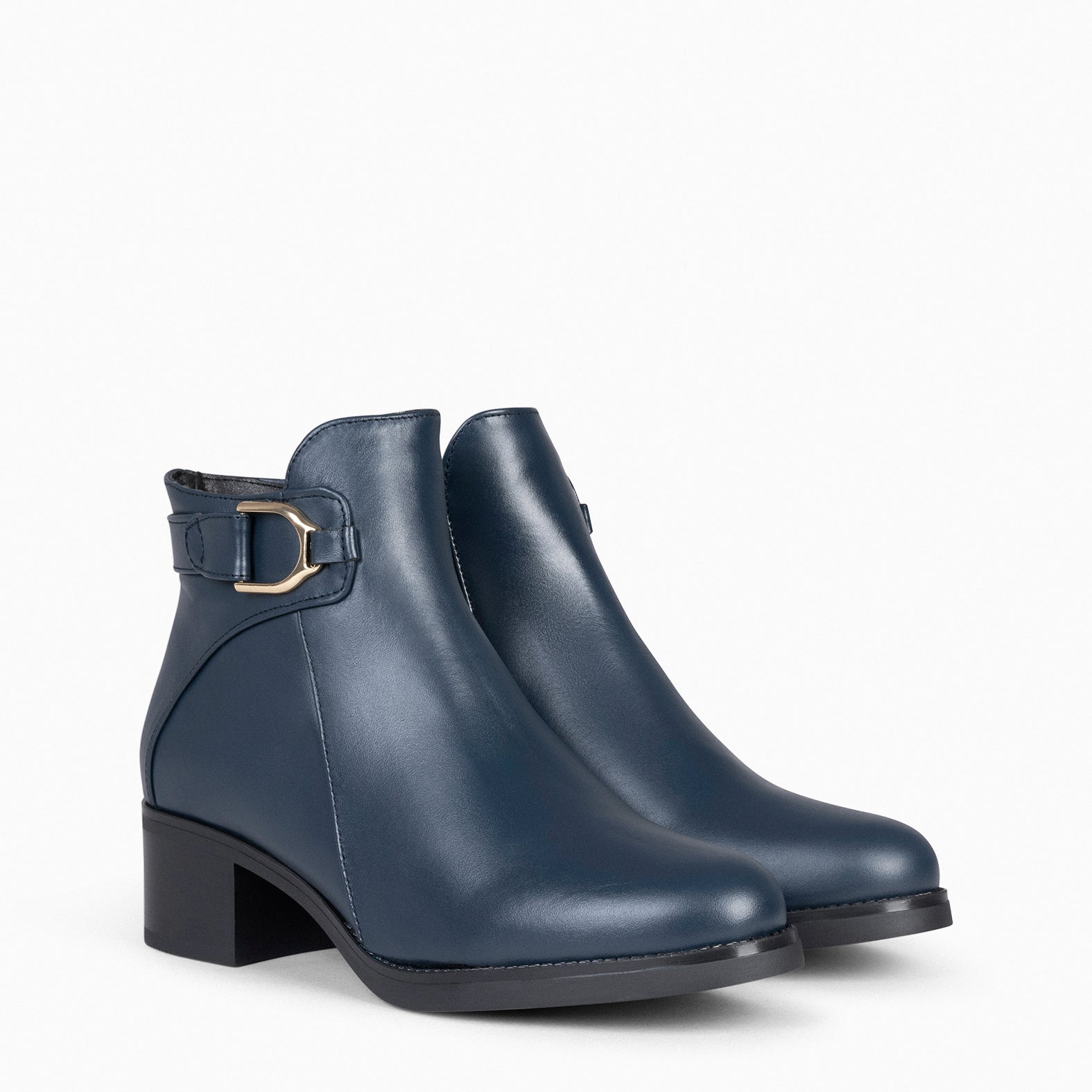 Navy leather boots womens Clearance