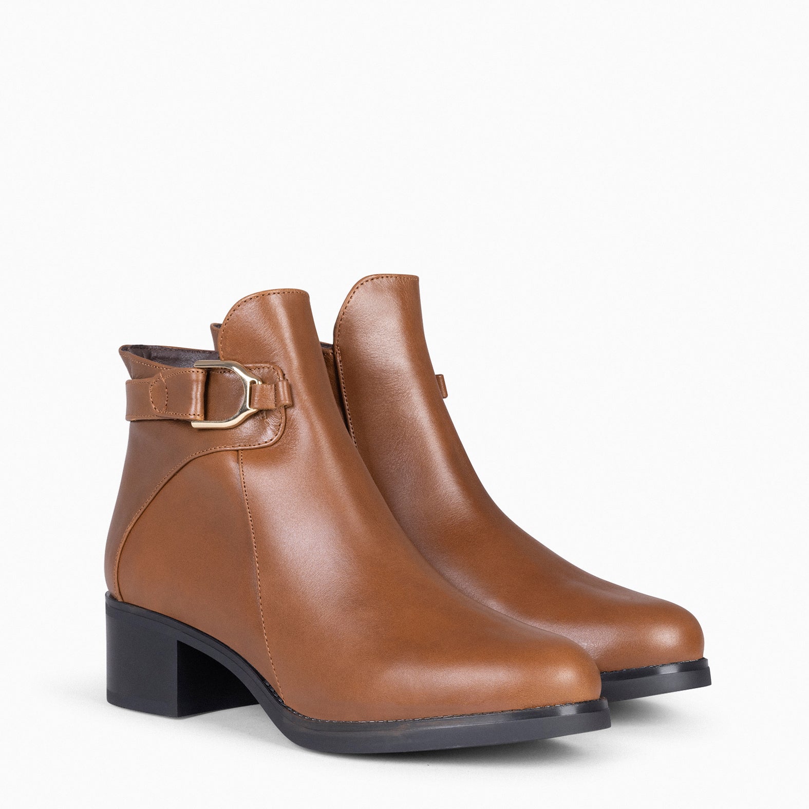 CARDIFF – CAMEL Women leather booties 