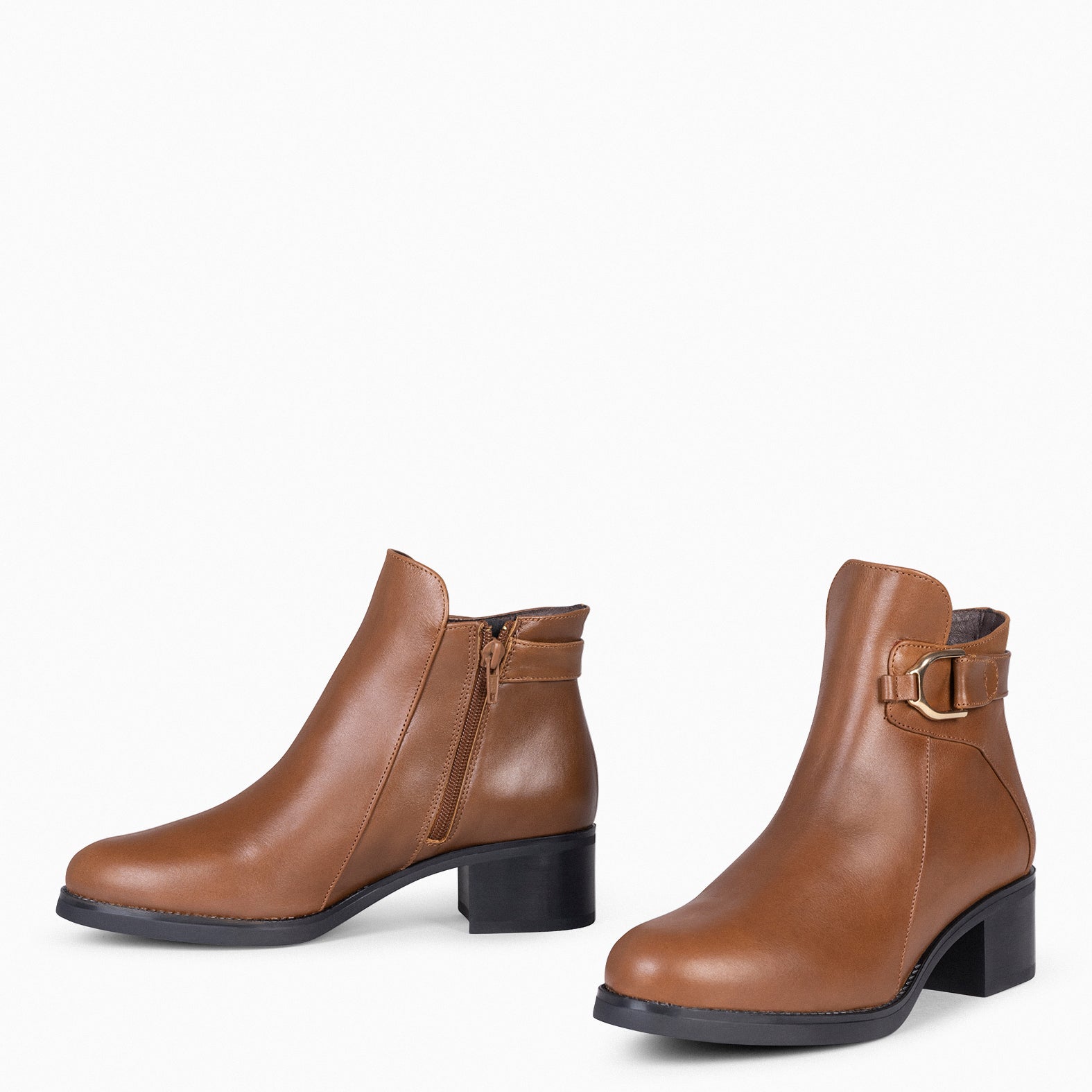 Botines planos mujer online camel