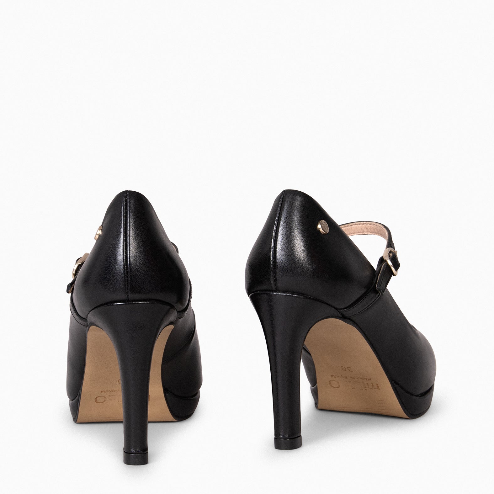 CASSIS – BLACK peep-toe shoes