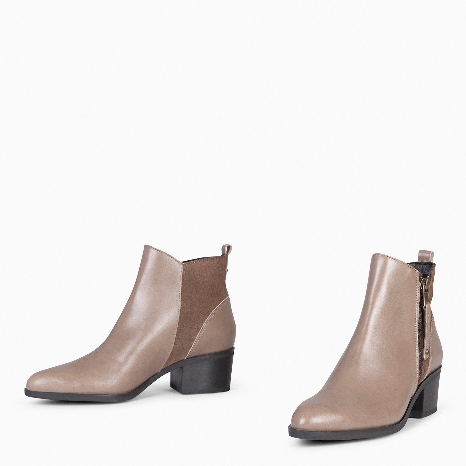 REBECCA TAUPE Women Heeled Booties