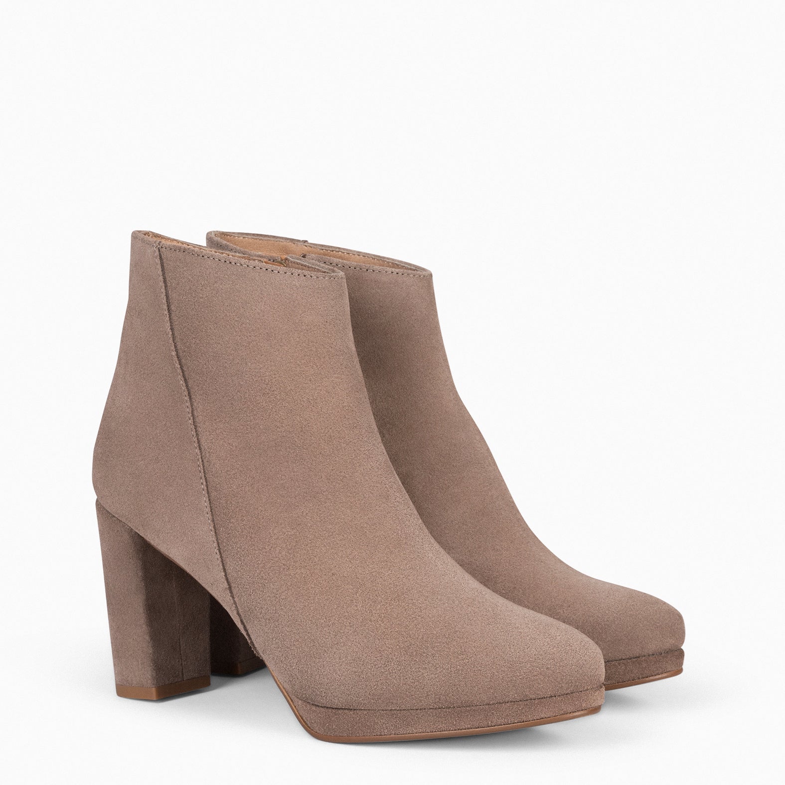 WITTEN - TAUPE booties with platform