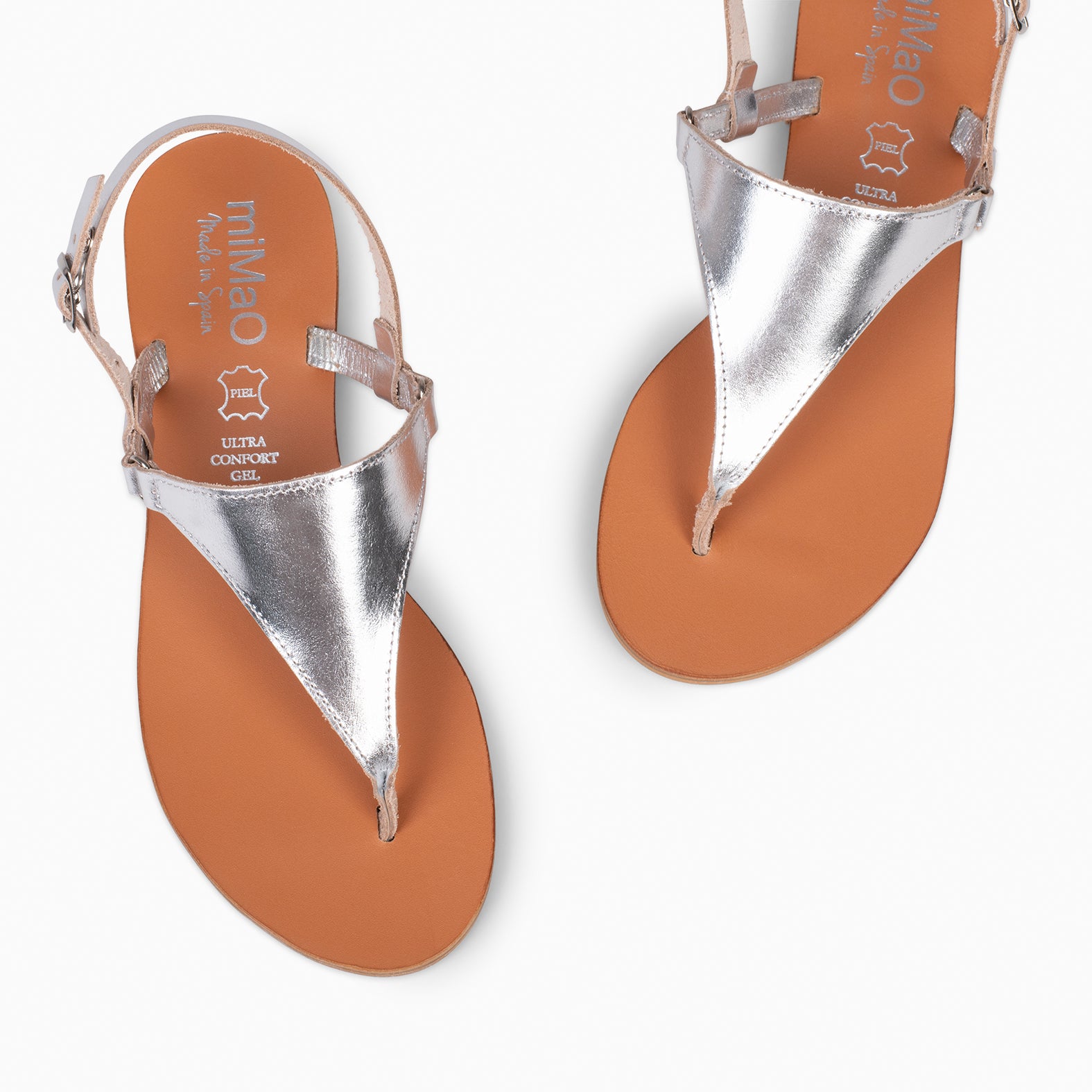 GAZANIA - SILVER SANDALS WITH BUCKLE