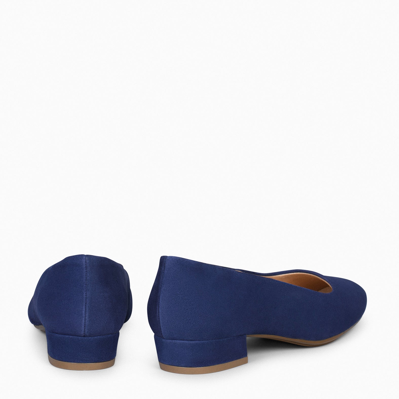 URBAN XS –  NAVY LOW-HEELED SUEDE SHOES