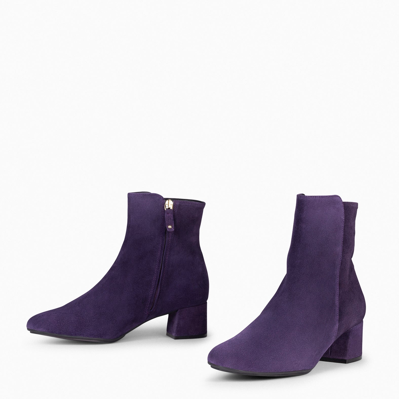 Bottines 2025 violettes daim