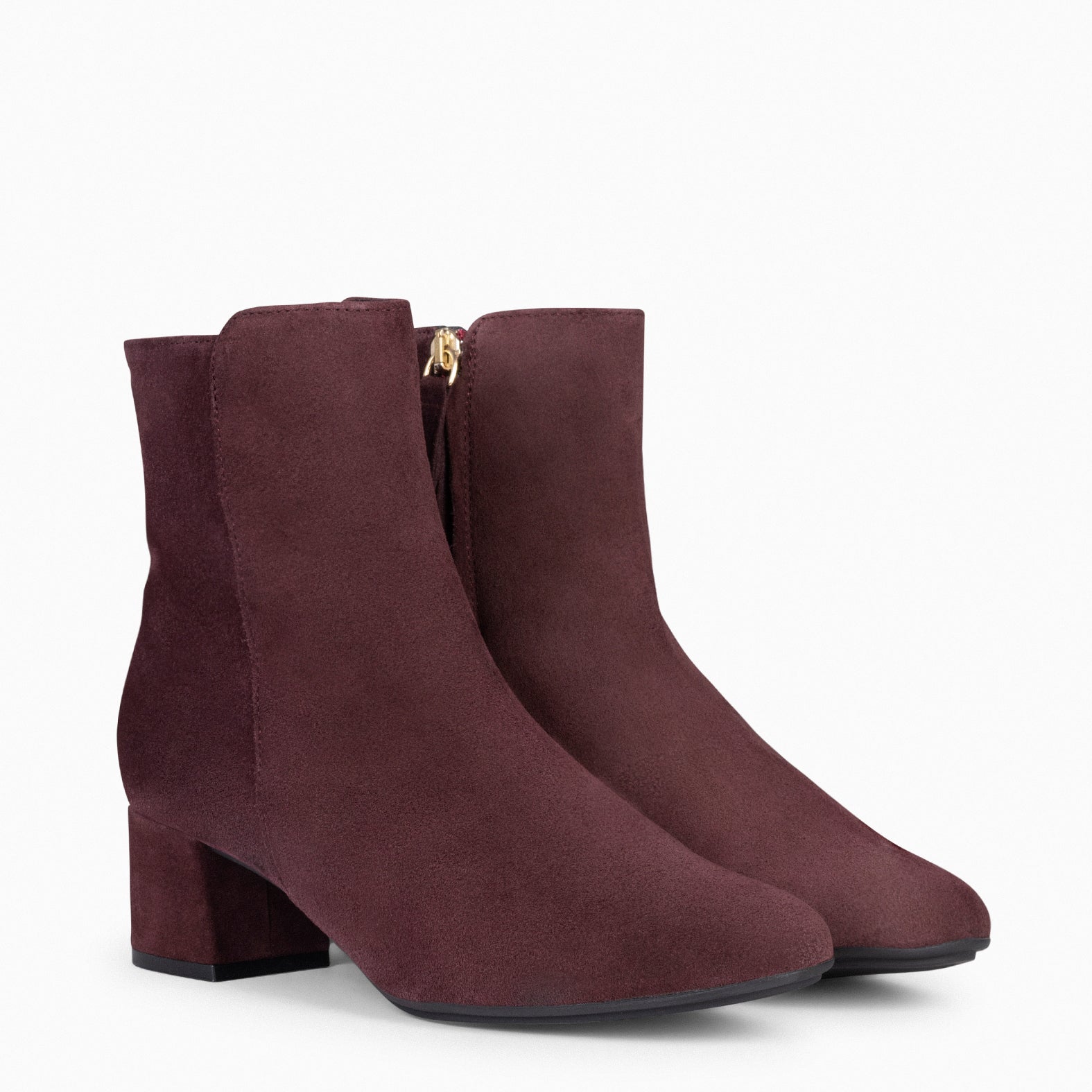 MAIA Bottines en daim pour femme BORDEAUX miMaO