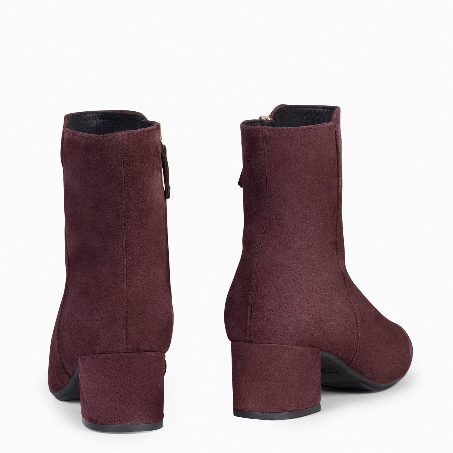 Bottines daim clearance bordeaux