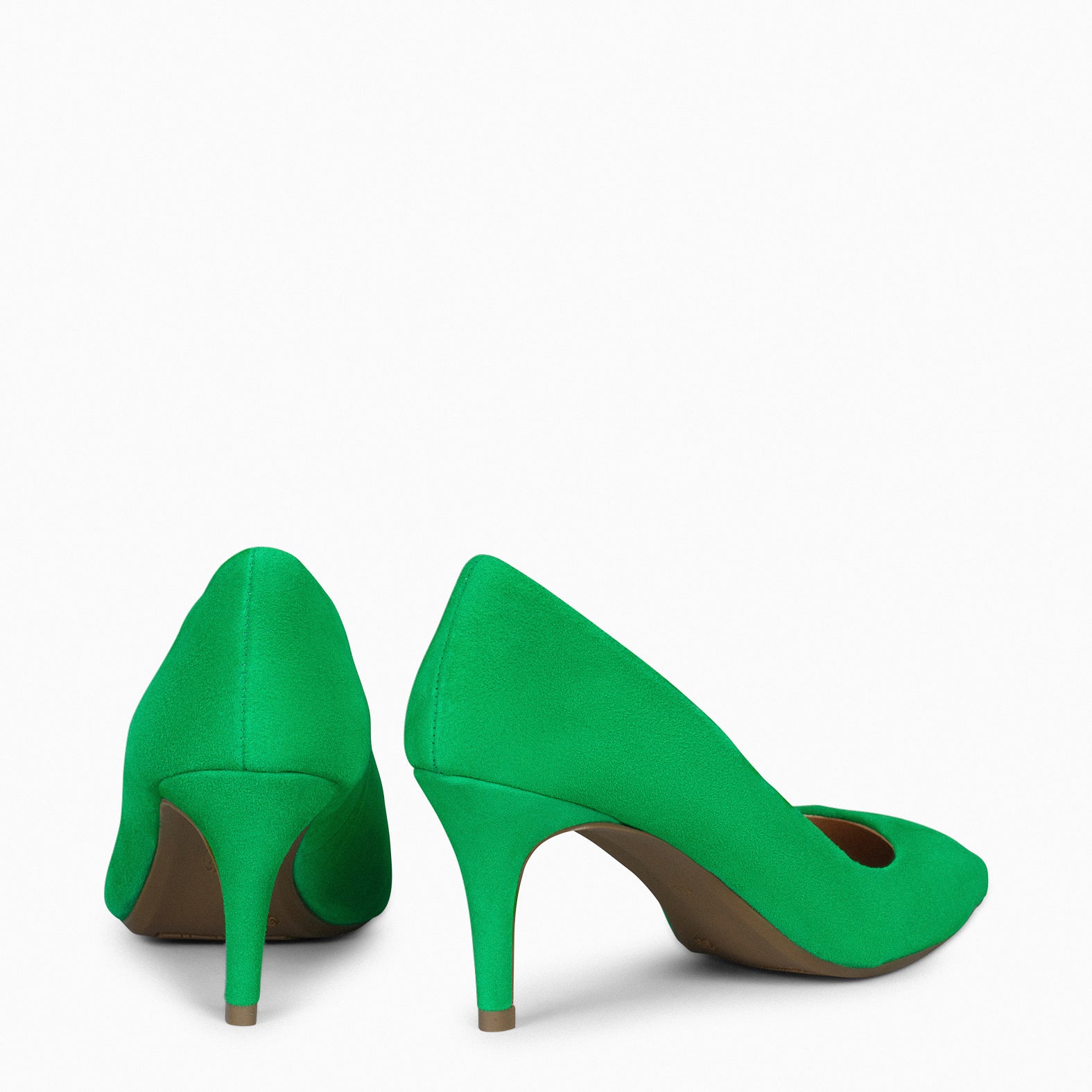 STILETTO – GREEN suede leather stilettos