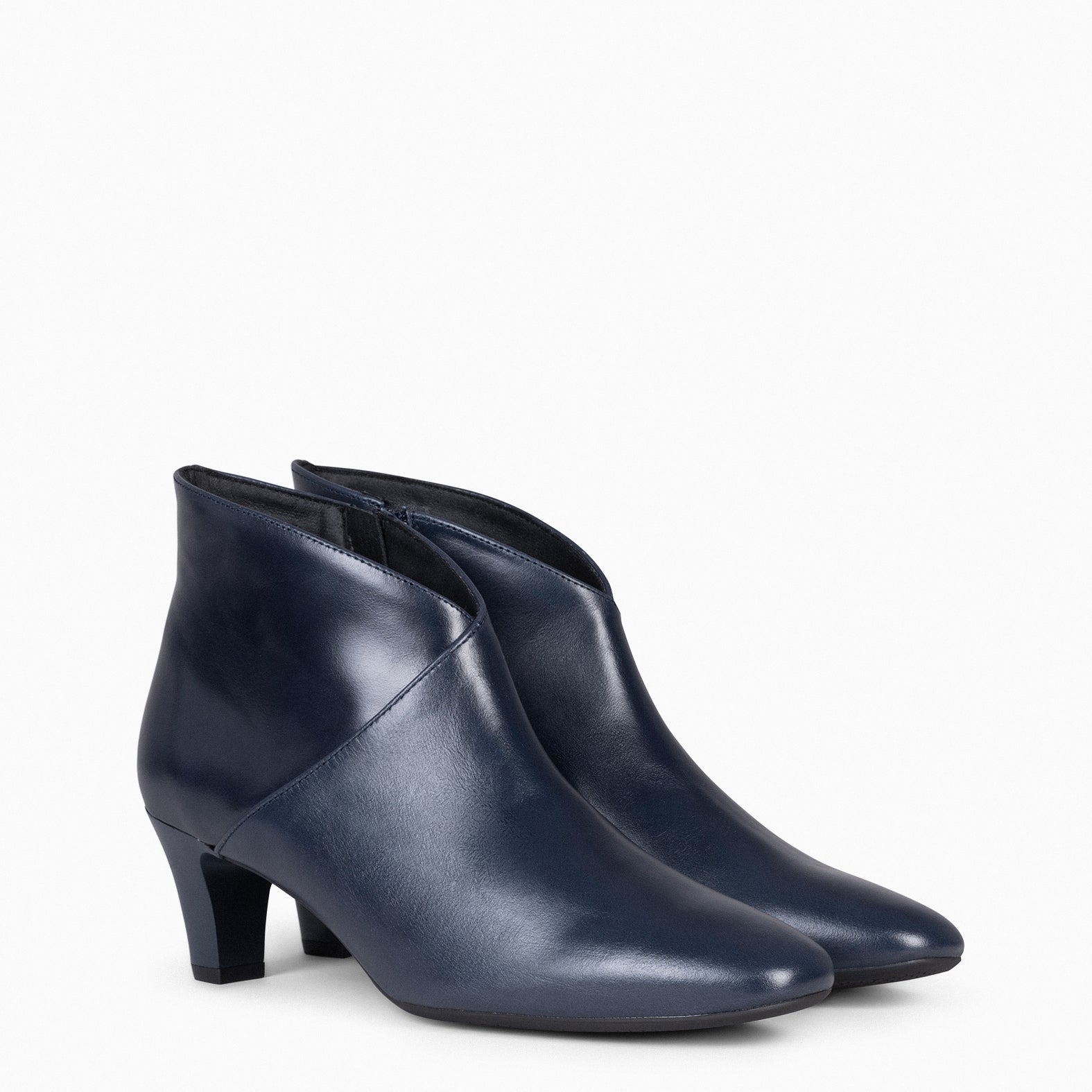 Ladies navy blue booties sale