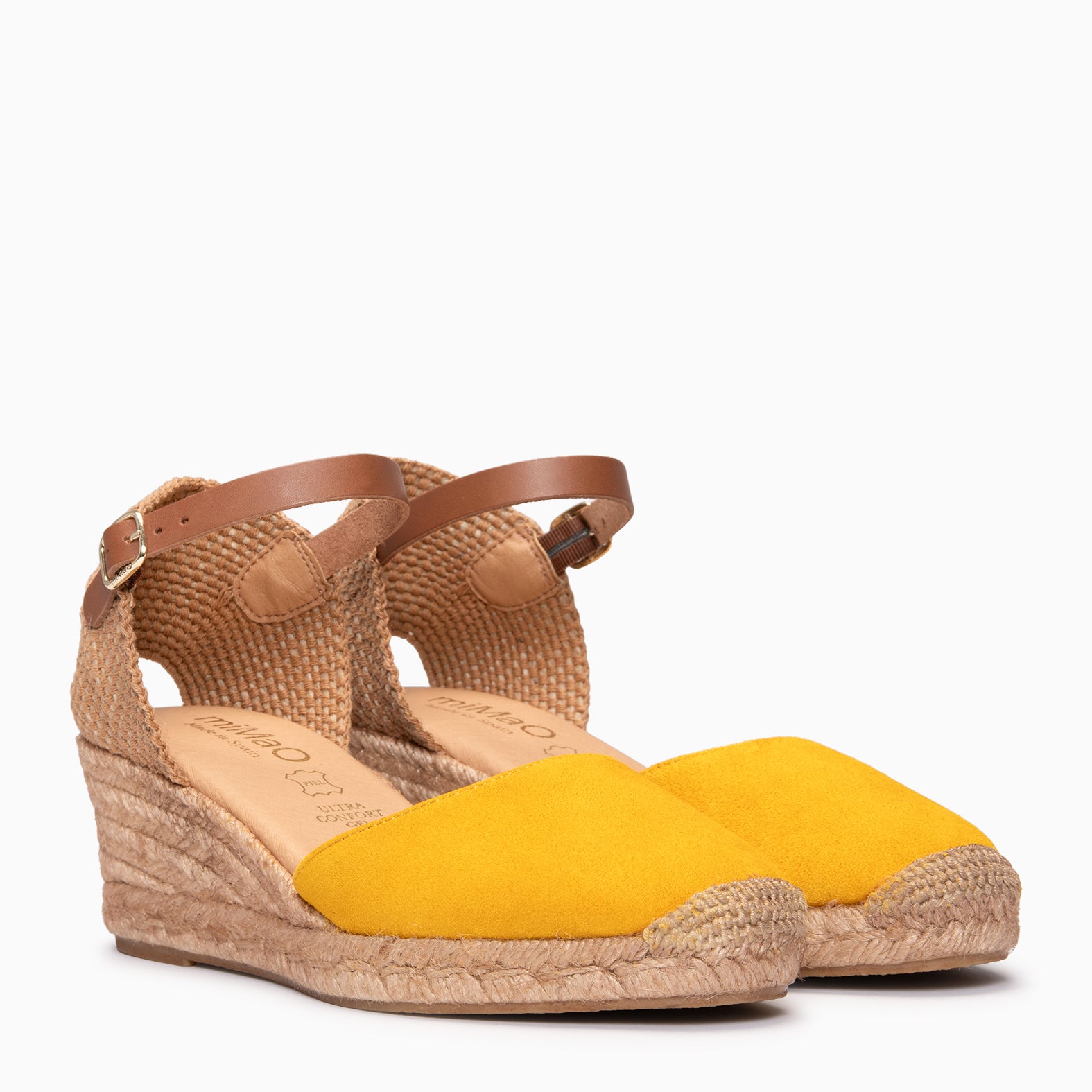 ALTEA - Espadrilles à talon compensé JAUNE