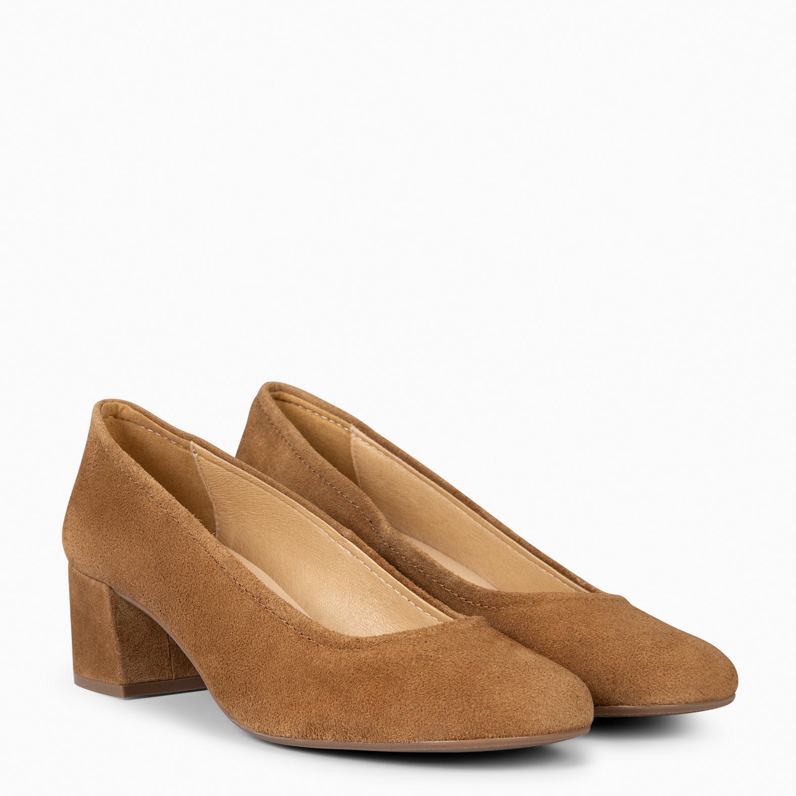 URBAN BARESOFT - CAMEL WIDE HEEL SHOES 