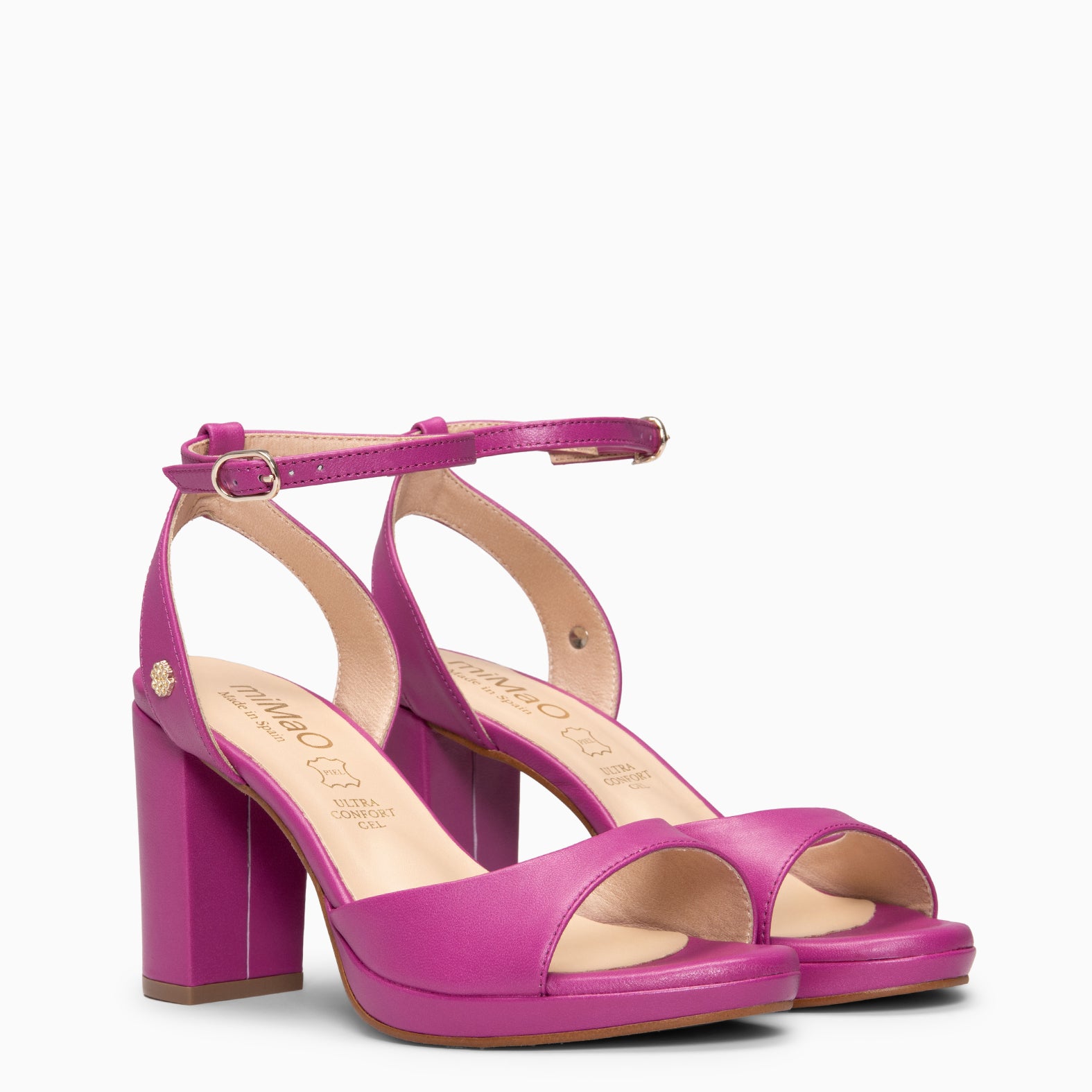 DALIDA - Sandalias de tacón ancho destalonado BUGANVILLA