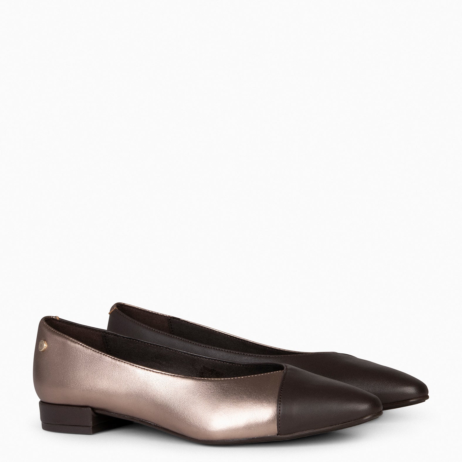 KATE – GOLD Low Heel Ballerinas