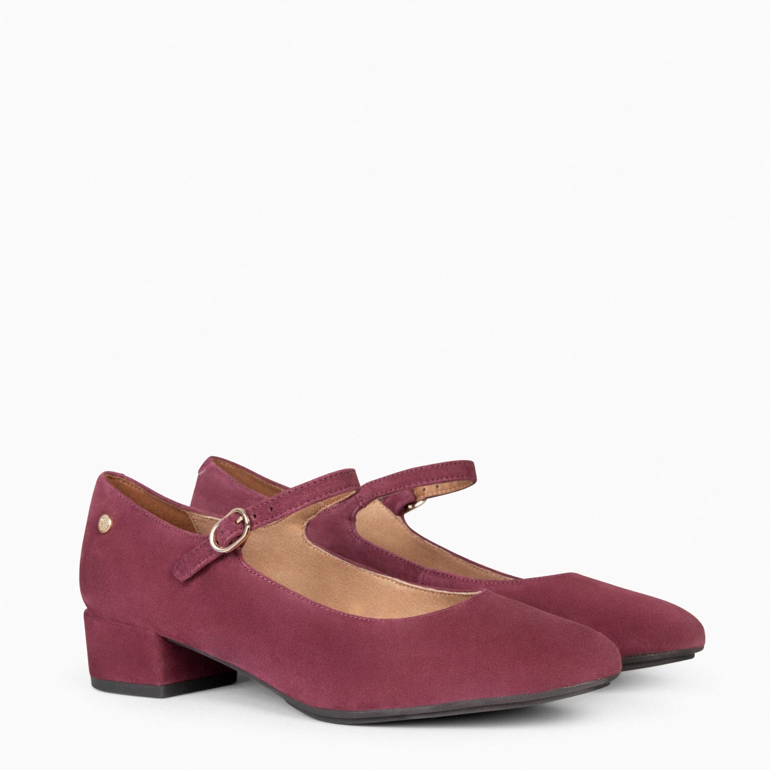 NORA – BURGUNDY Mary-jane with low heel