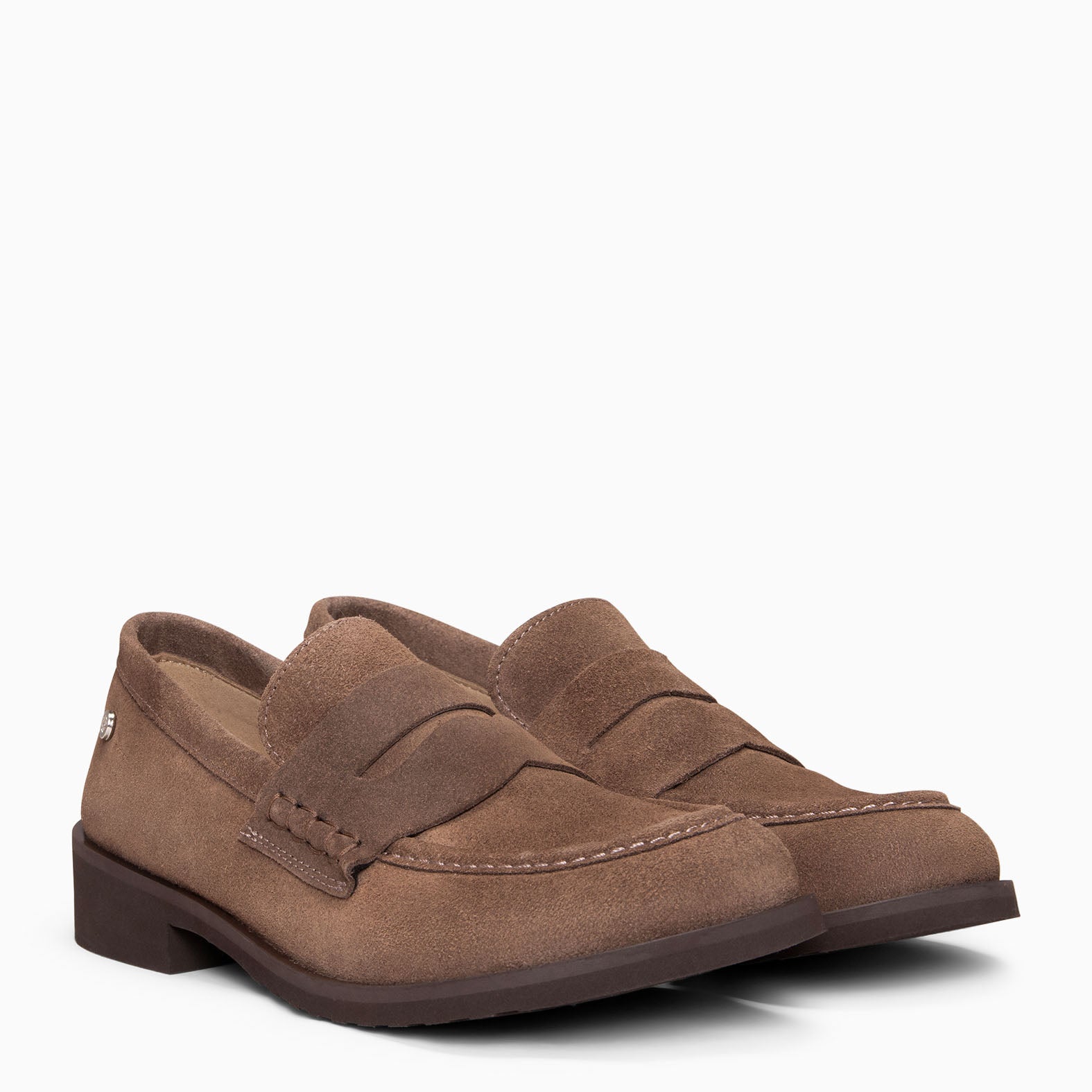 HARVARD - Mocasines planos de piel TAUPE