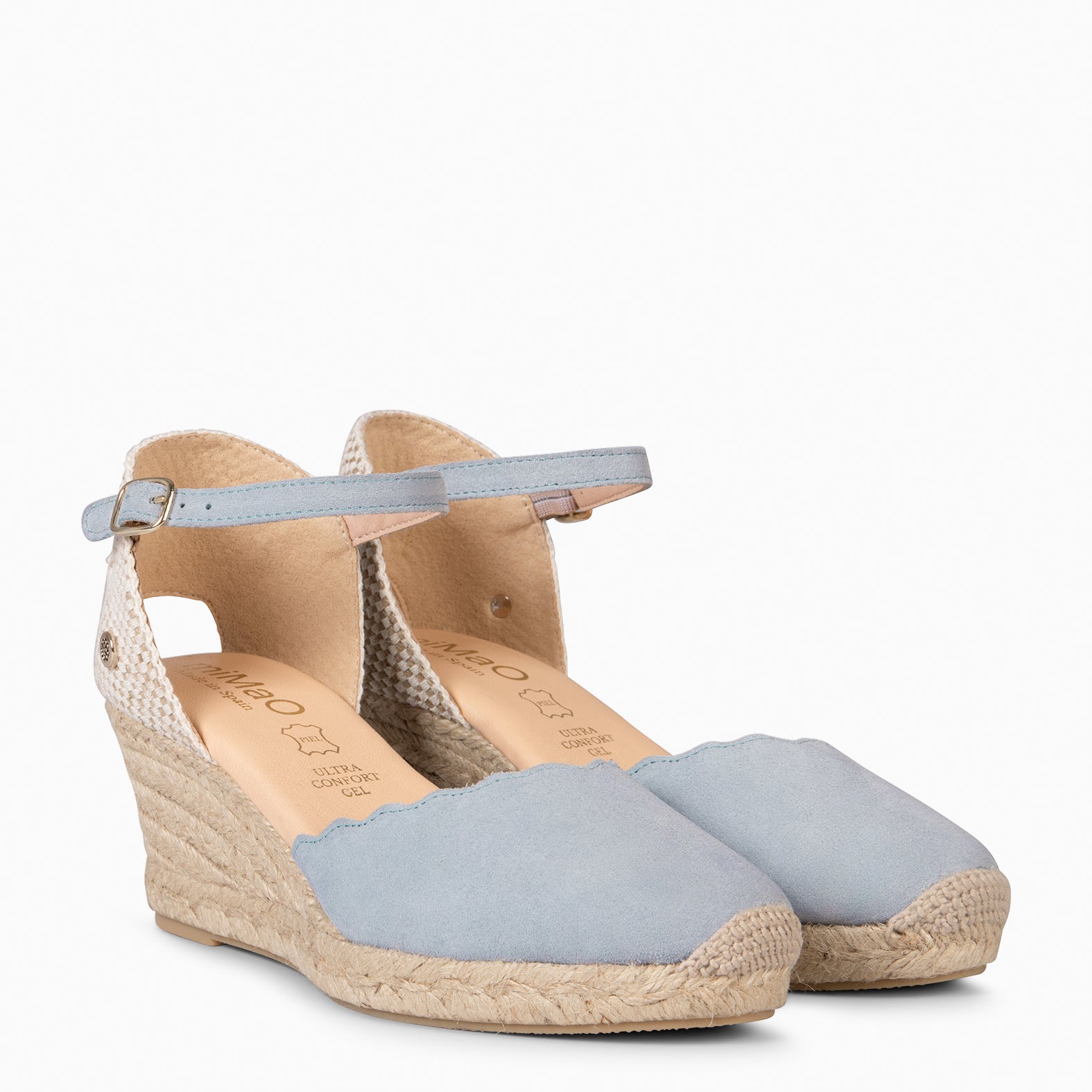 MIAMI - CUÑAS DE ESPARTO DE SERRAJE AZUL CLARO