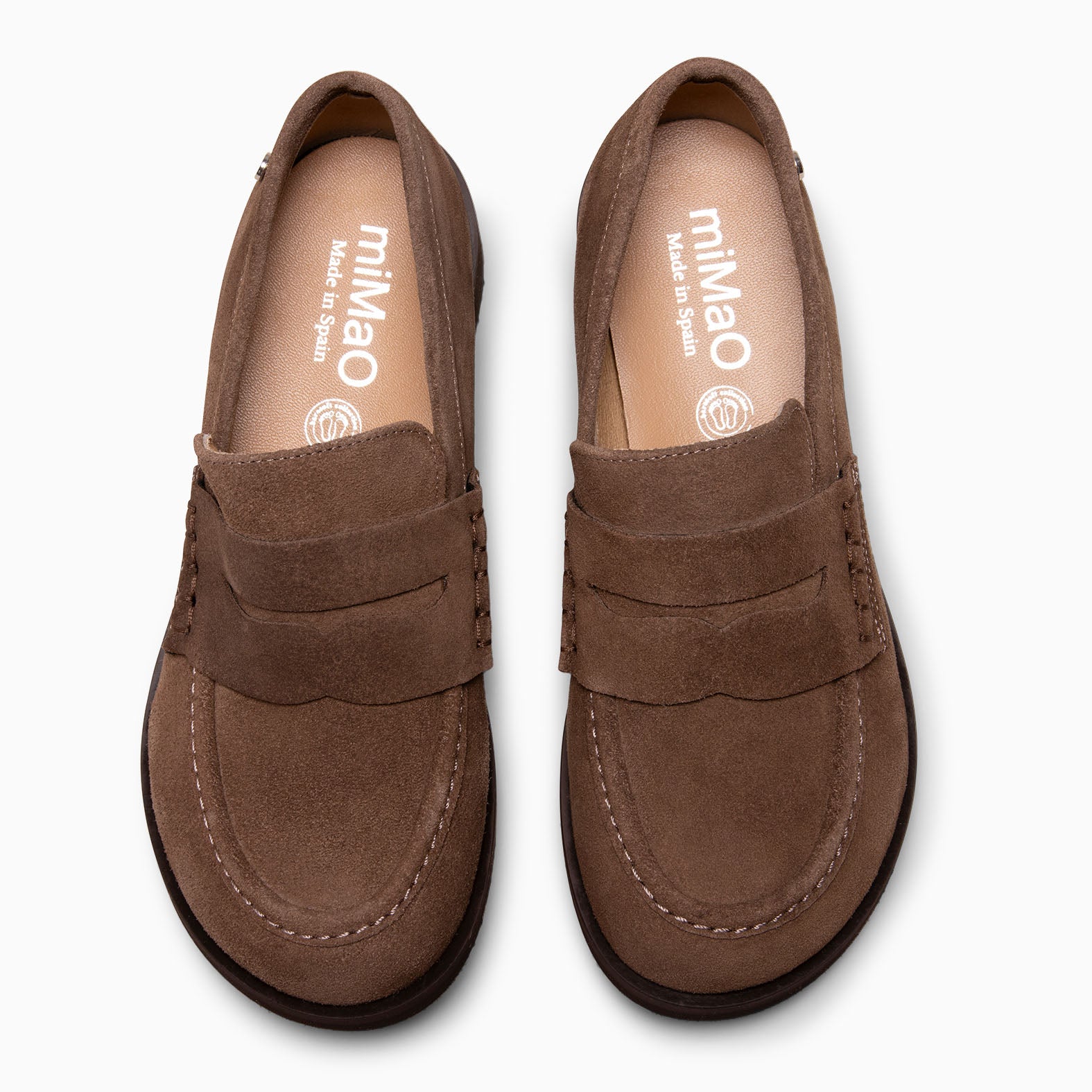 HARVARD - Mocasines planos de piel TAUPE