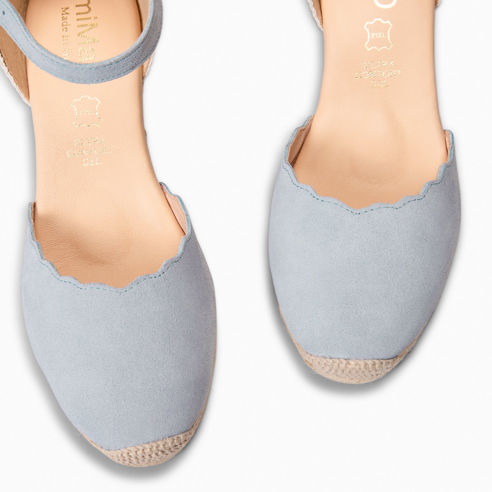 MIAMI - BLUE SUEDE WEDGE ESPADRILLE