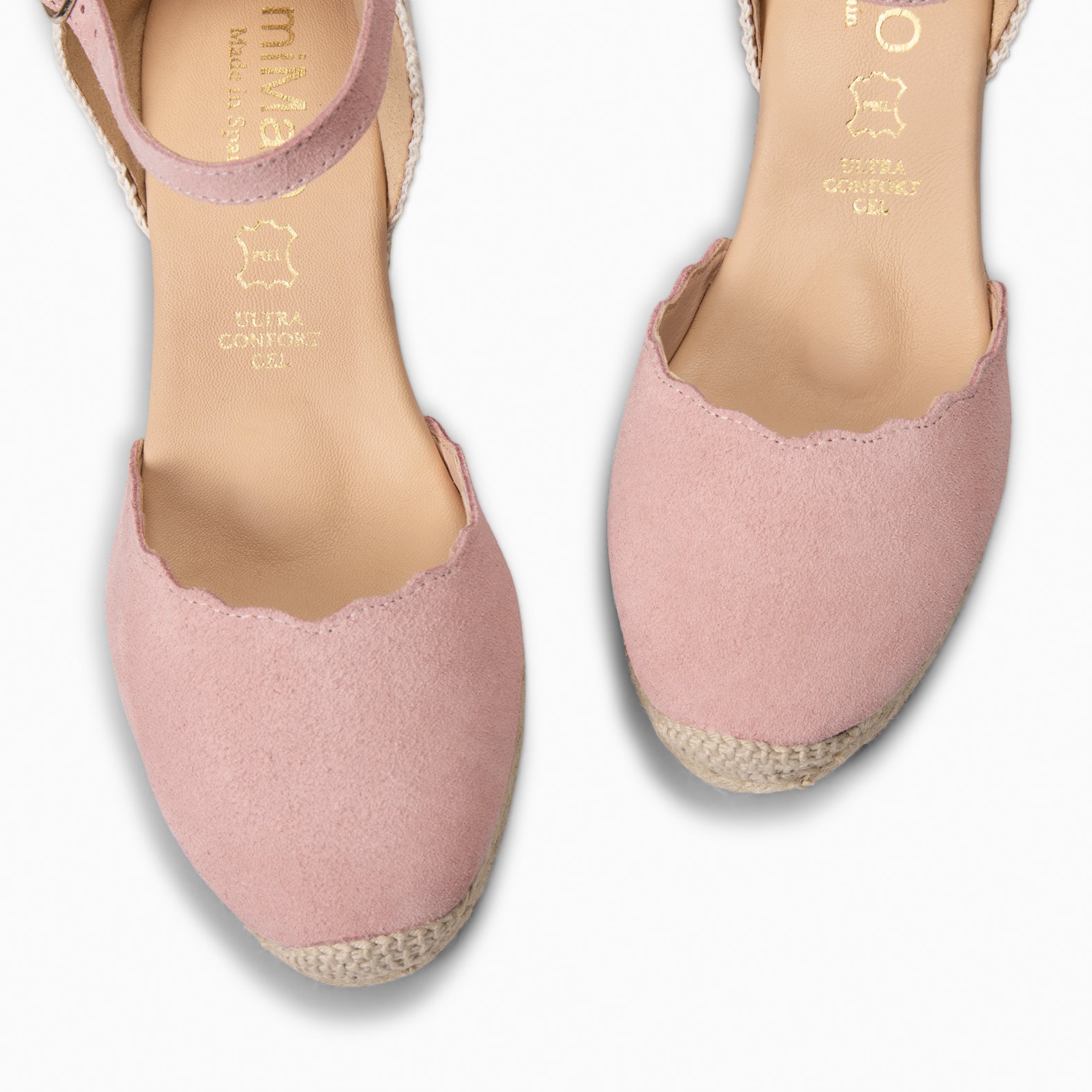 MIAMI - NUDE SUEDE WEDGE ESPADRILLE