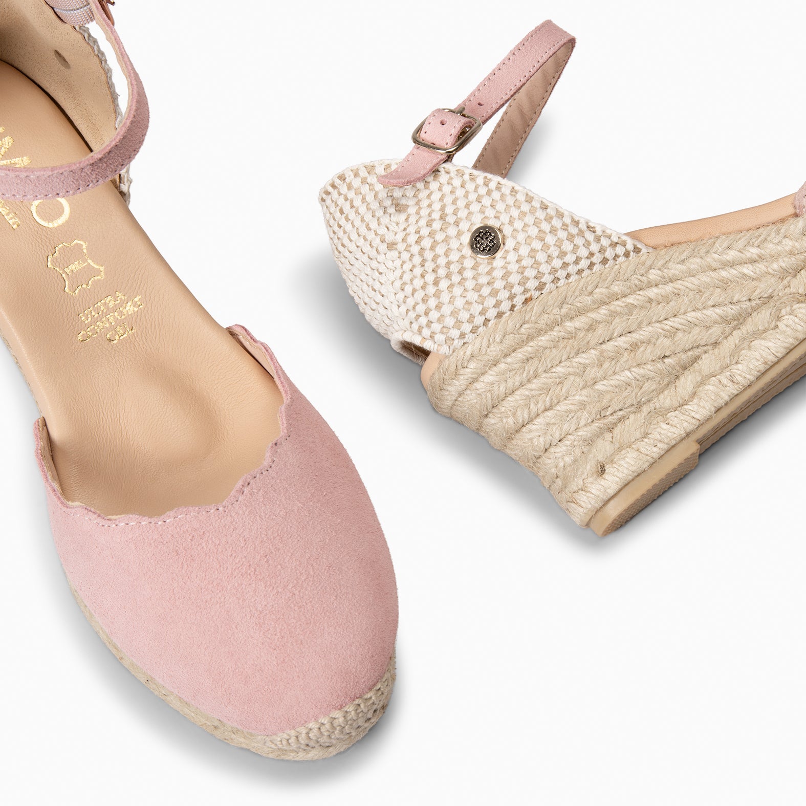 MIAMI - NUDE SUEDE WEDGE ESPADRILLE