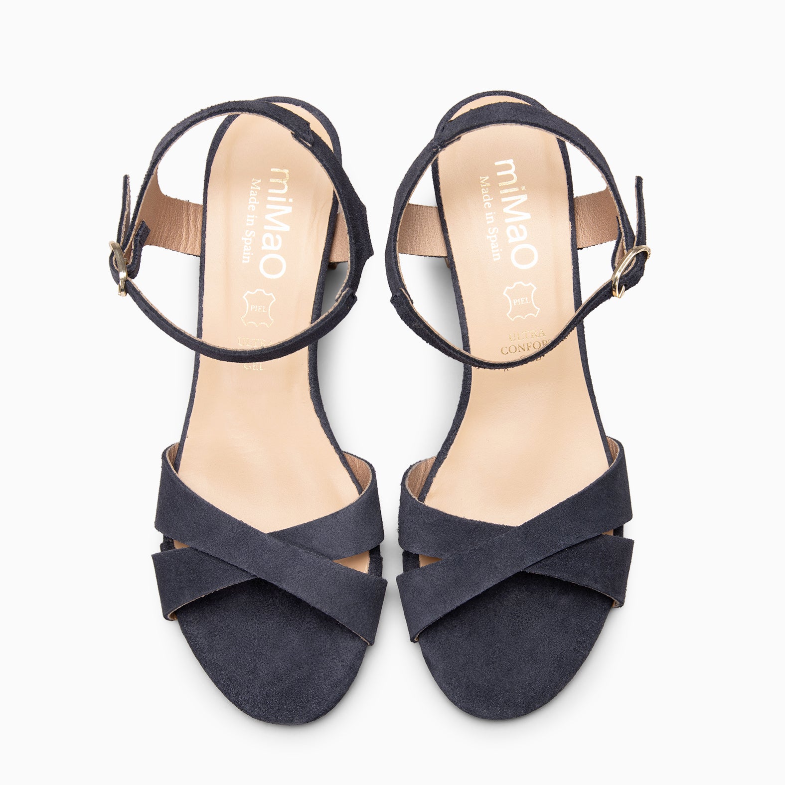 ORIANA - Sandalias de tacón de ante MARINO