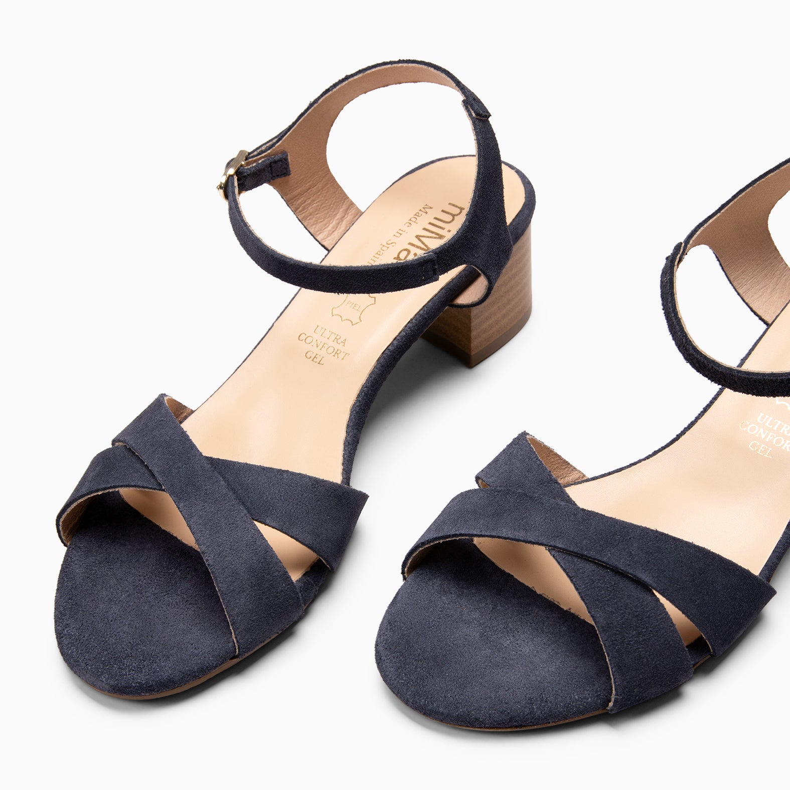 ORIANA - Sandalias de tacón de ante MARINO