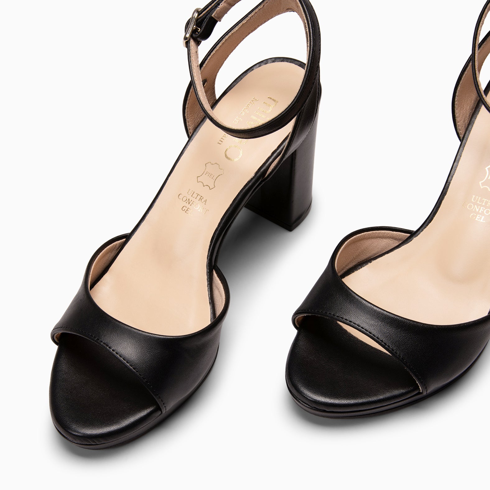 DALIDA - Sandalias de tacón ancho destalonado NEGRO