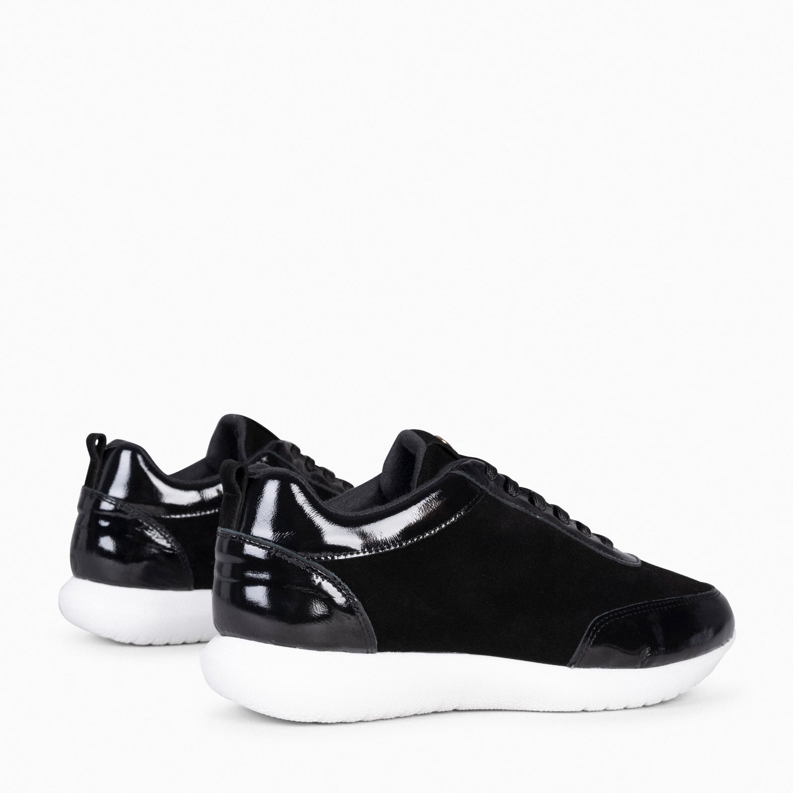 LOIRA - BLACK Sneakers with Patent Leather