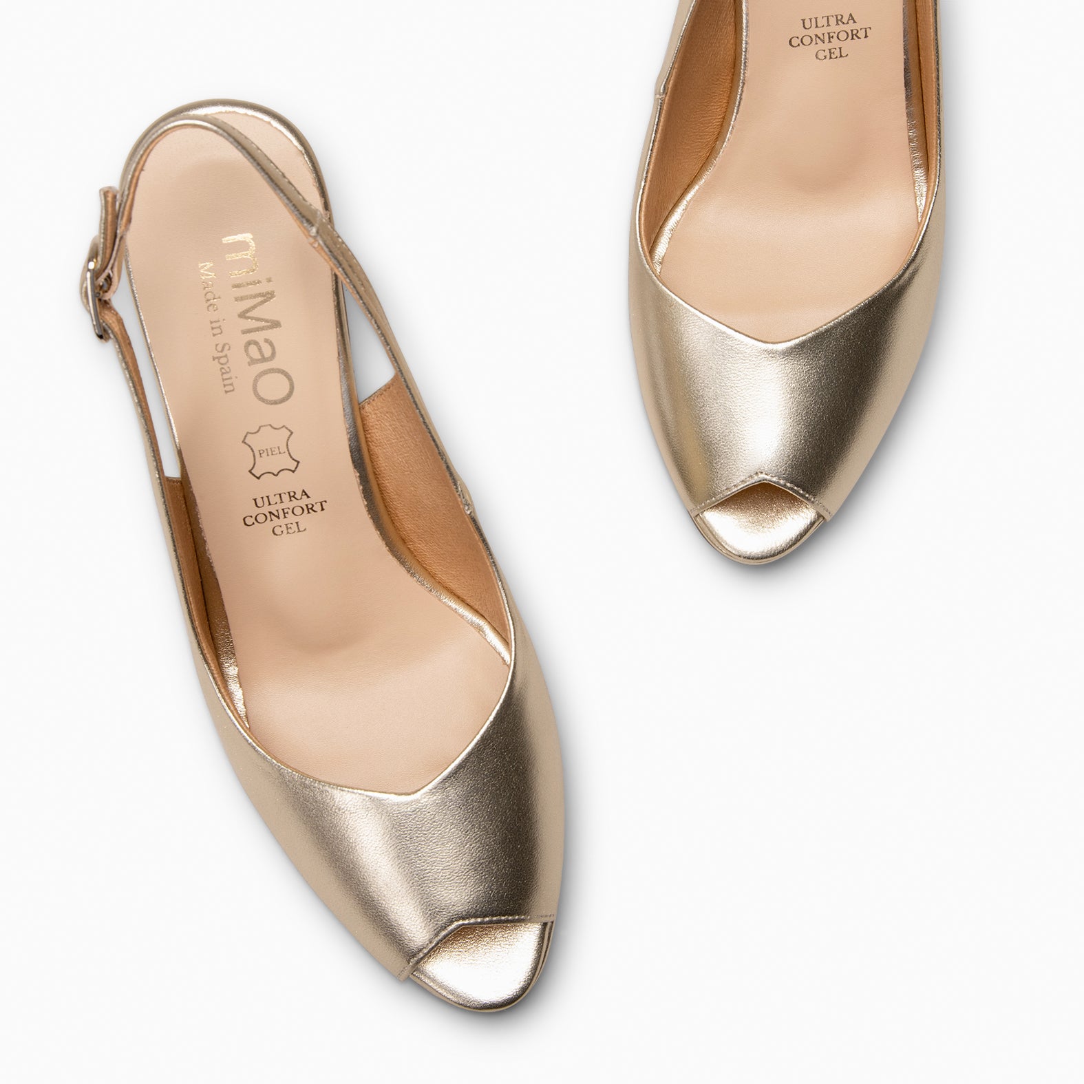 ELSA - Zapatos de tacón alto destalonados PLATINO