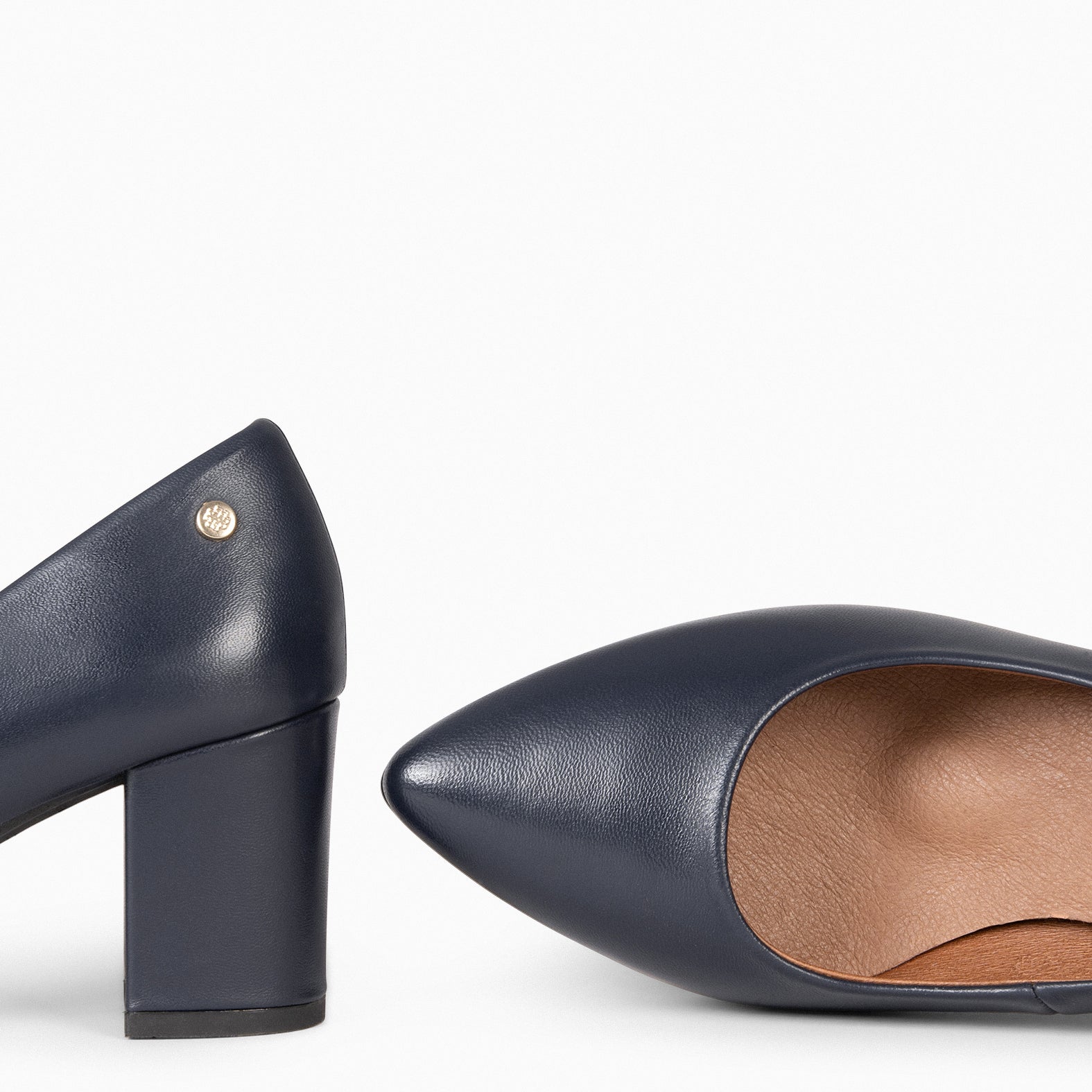 URBAN S SALON – NAVY nappa leather mid heel